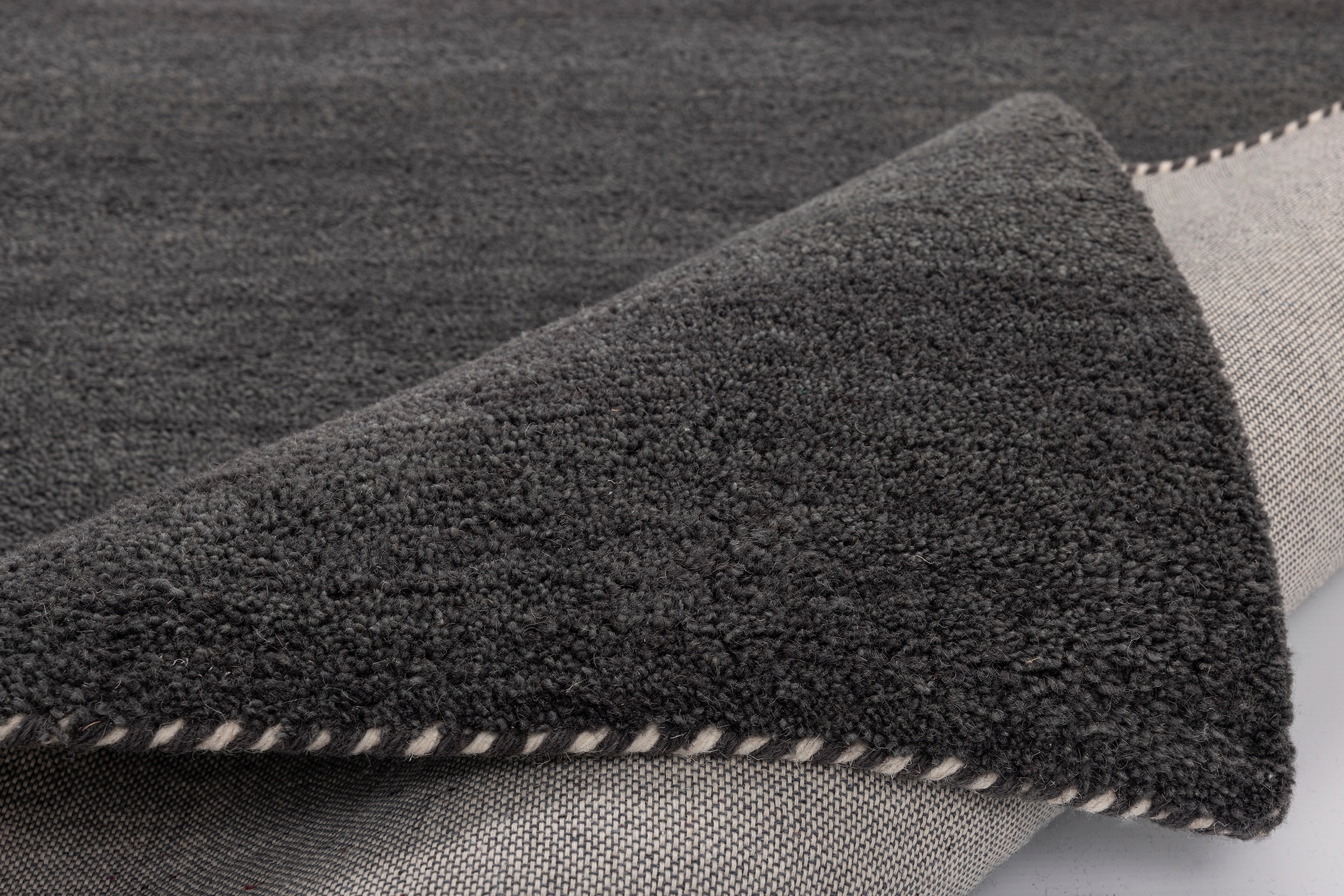 THEKO Wollteppich »Gabbeh Uni, Handgefertigt, meliert, auch als Läufer erhältlich, Wolle« rechteckig 14 mm Höhe Schlafzimmer, Wohnzimmer, Esszimmer, auch als Läufer oder rund