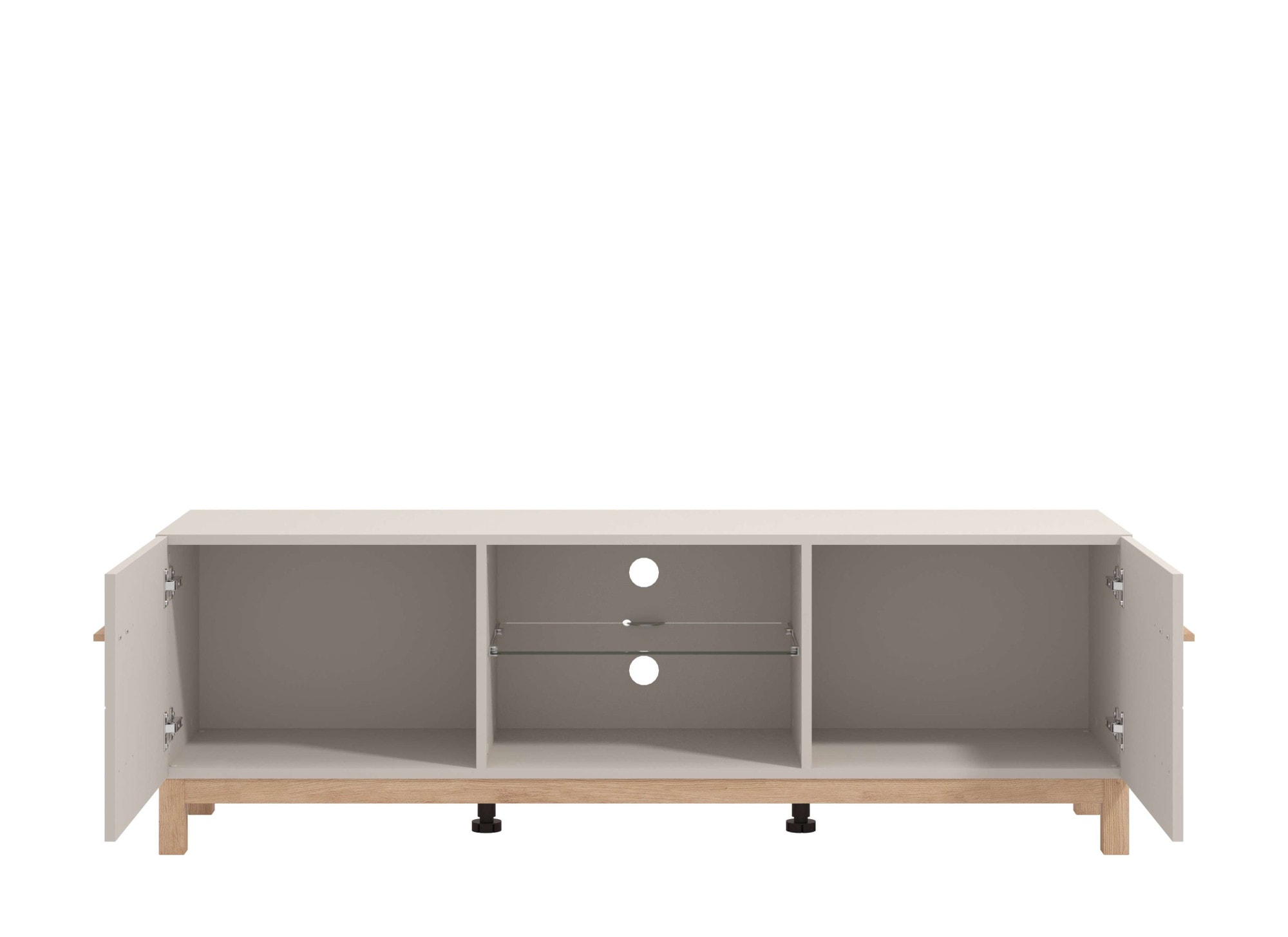 Home affaire Banc TV »Essex, TV-Board, TV-Kommode, TV-Schrank, TV-Unterschrank, TV-Möbel« Elegantes Lowboard (154 cm) in Kaschmir mit viel Stauraum