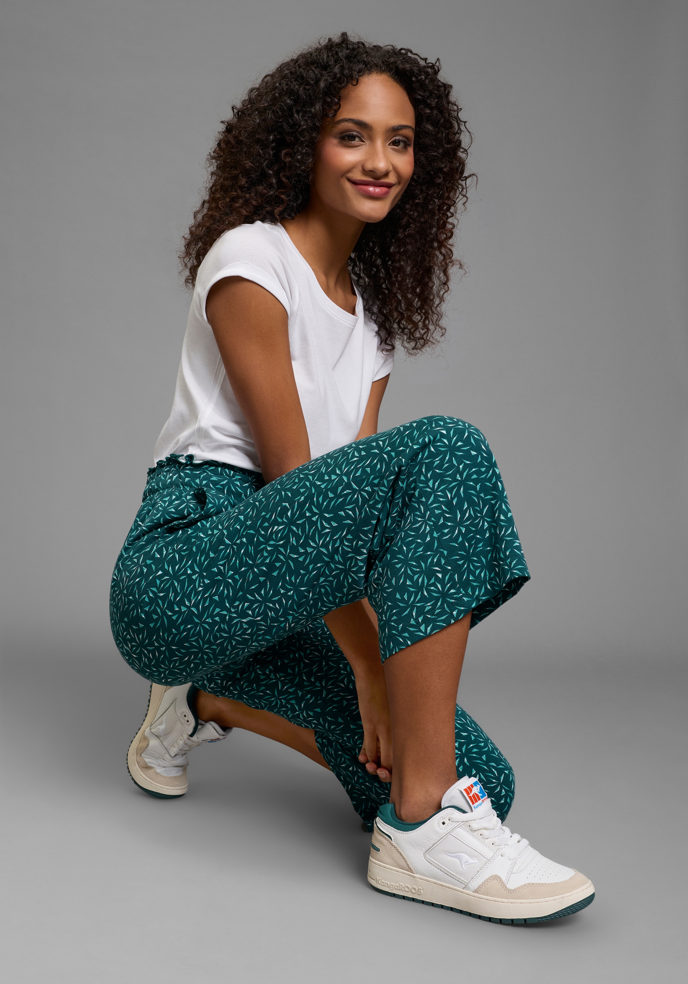 KangaROOS Jupe-culotte  weite Jerseyhose, mit Eingrifftaschen, mit Bindeband am Bund