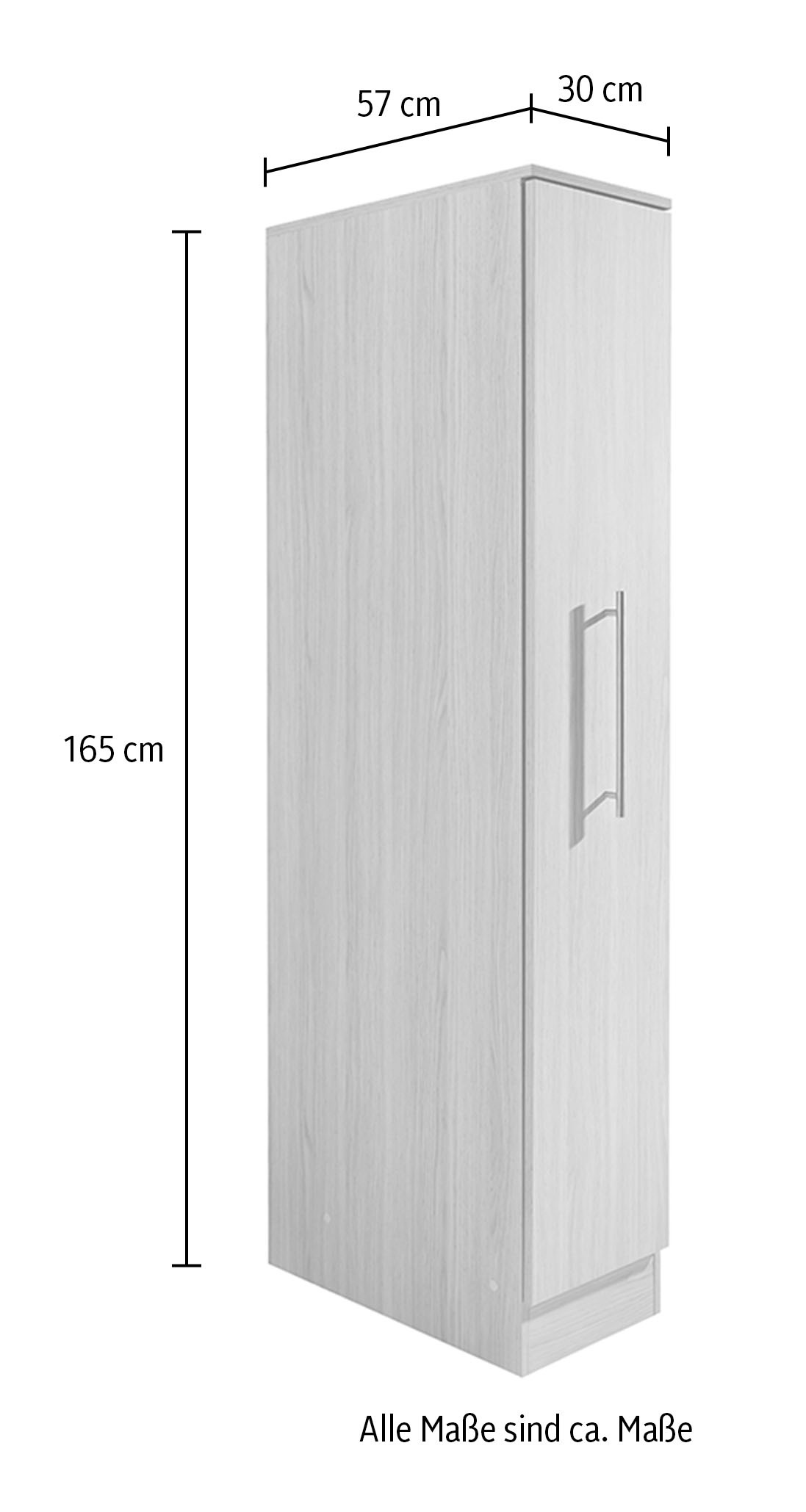 wiho Küchen Armoire à pharmacie »Filo« 30 cm breit, Auszug mit 4 Ablagefächern