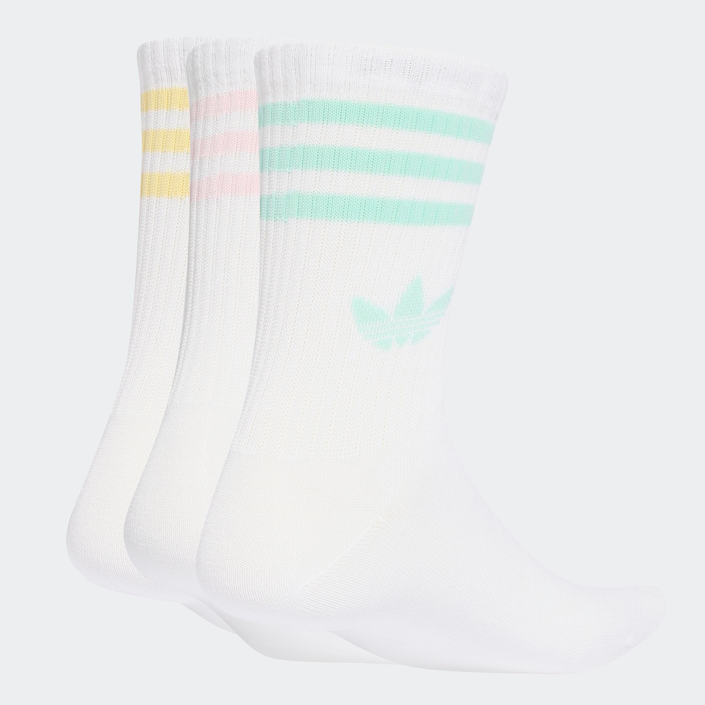 adidas Originals Chaussettes de sport »3-STREIFEN CREW 3ER-PACK« 3 Couple tlg. Coupe longueur cheville, avec 3 bandes