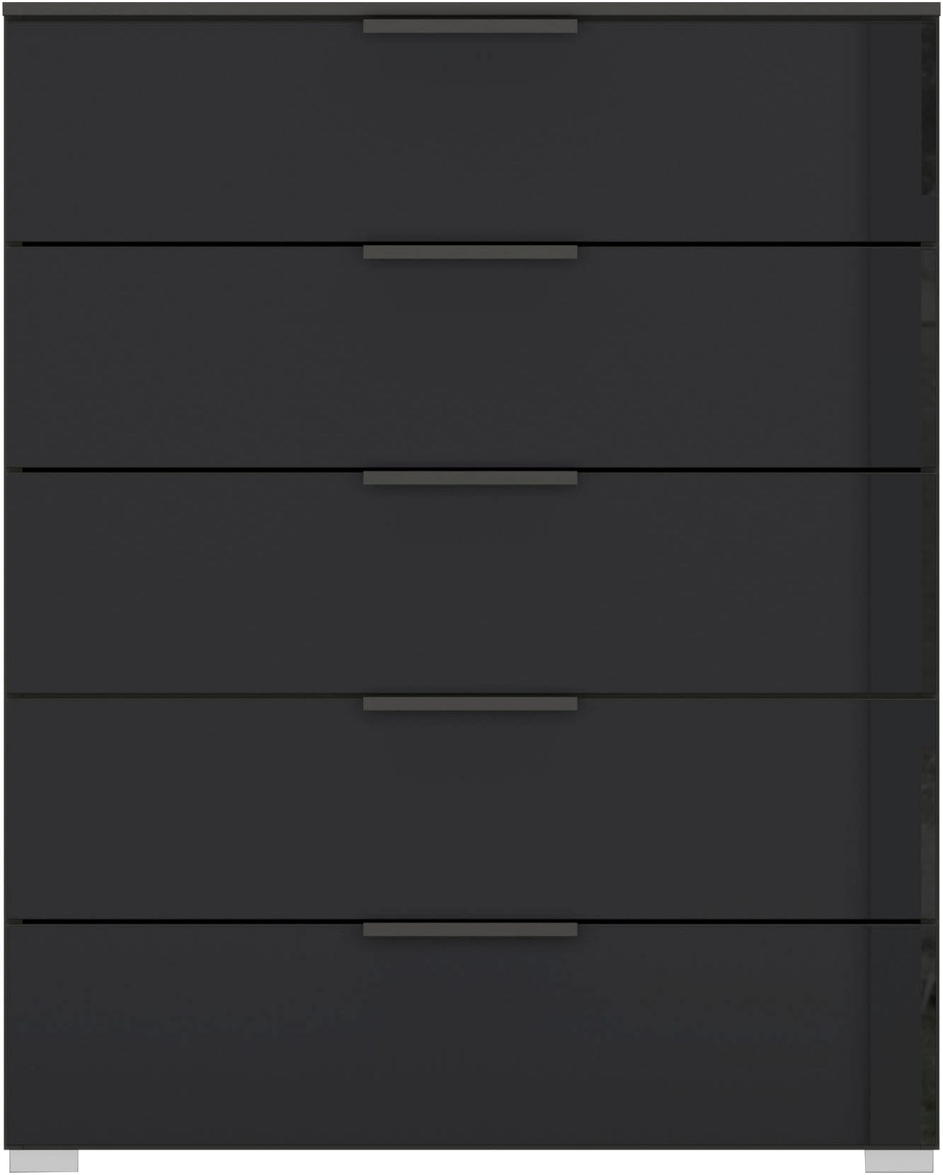 rauch Schubkastenkommode »Kommode Sideboard Wäscheschrank Schrank SKAT MERIDIAN« inkl. SOFT-CLOSE-FUNKTION,  mit 5 Schubladen mit Glasfront in elegantem Design MADE IN GERMANY