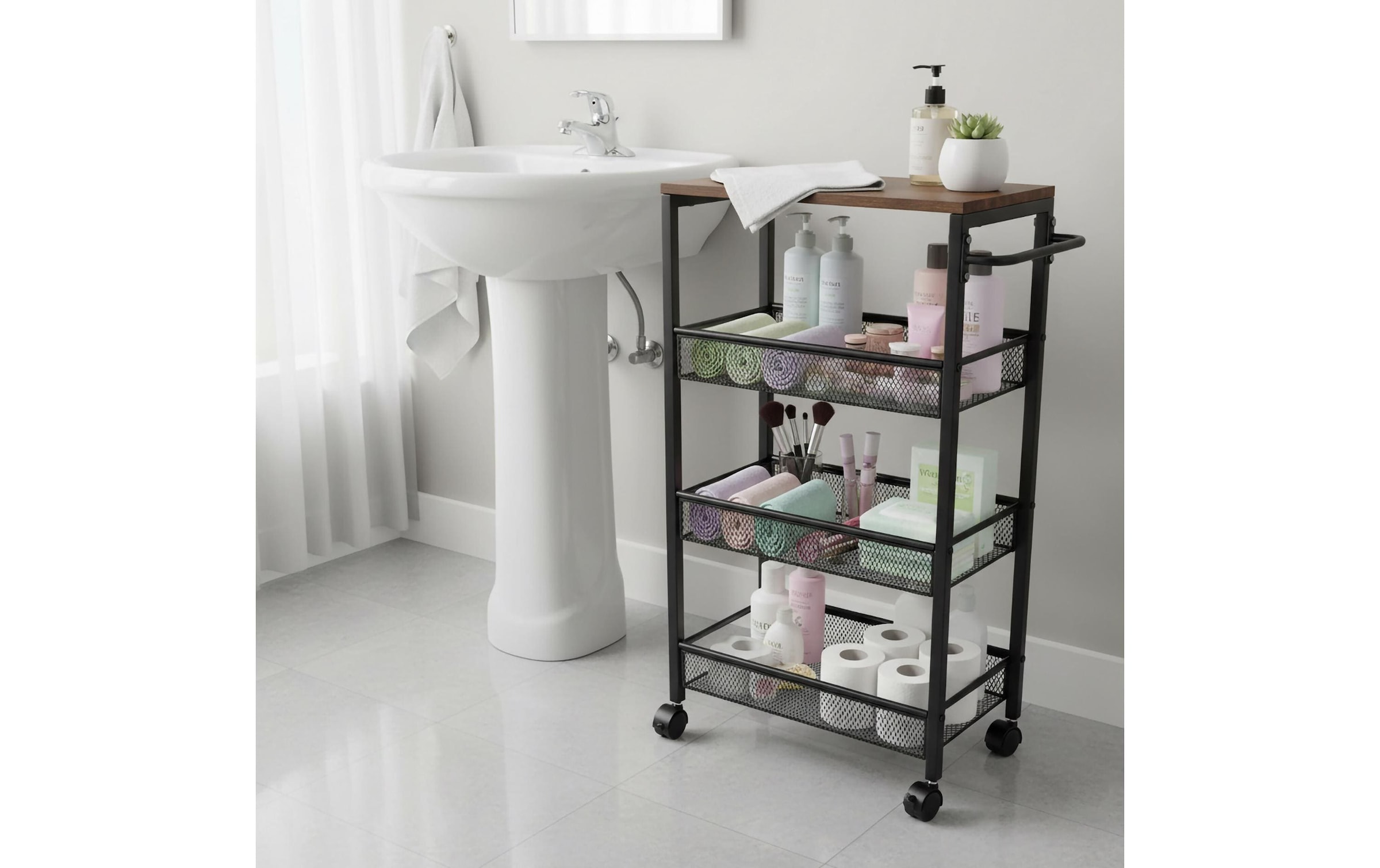 relaxdays Küchenwagen »77 x 22 x 45.5 cm«