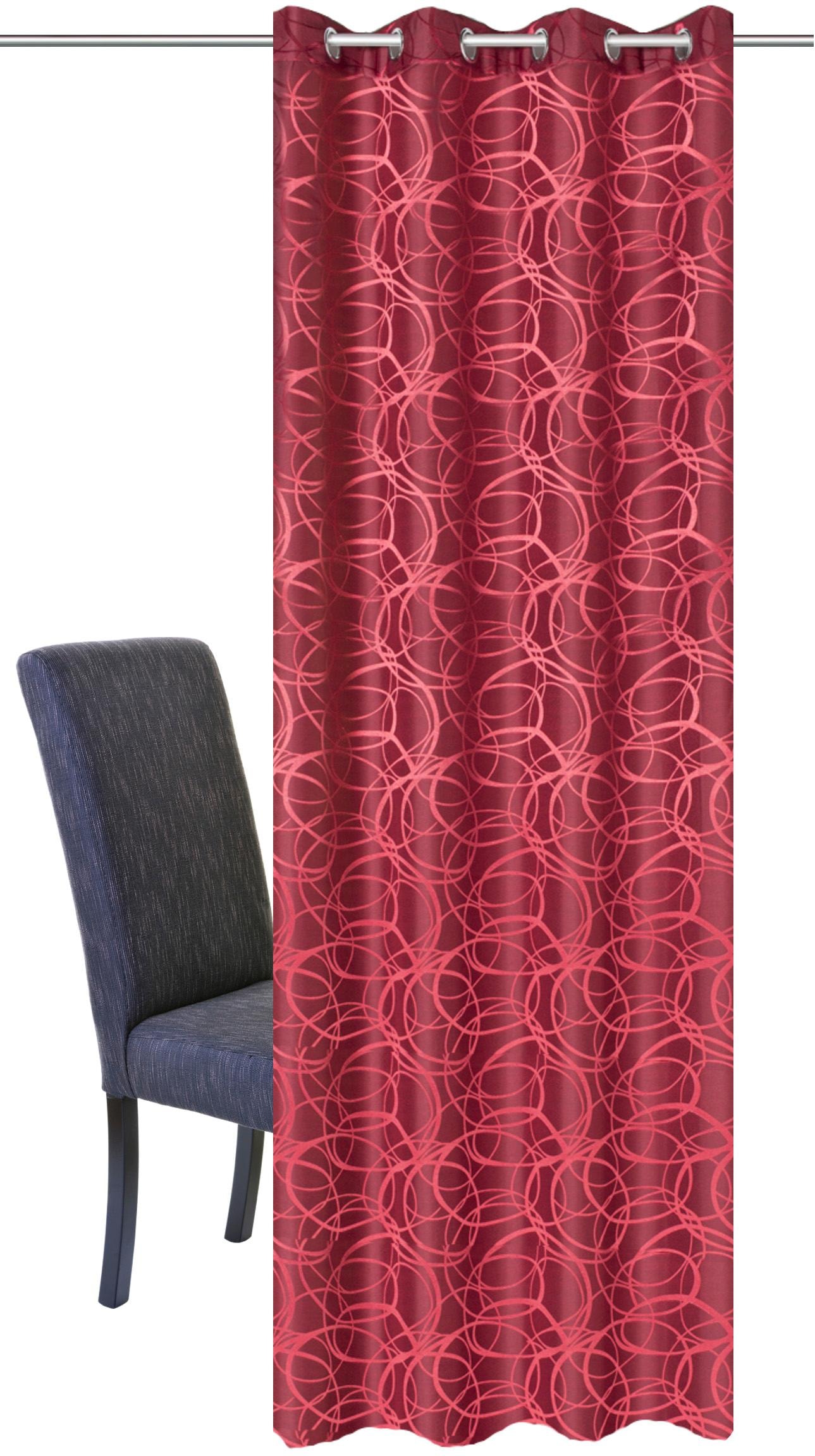 HOME WOHNIDEEN Vorhang »LENNY« Ösen 1 Stk. tlg. HxB: 245x140, Dekostoff Jacquardgemustert