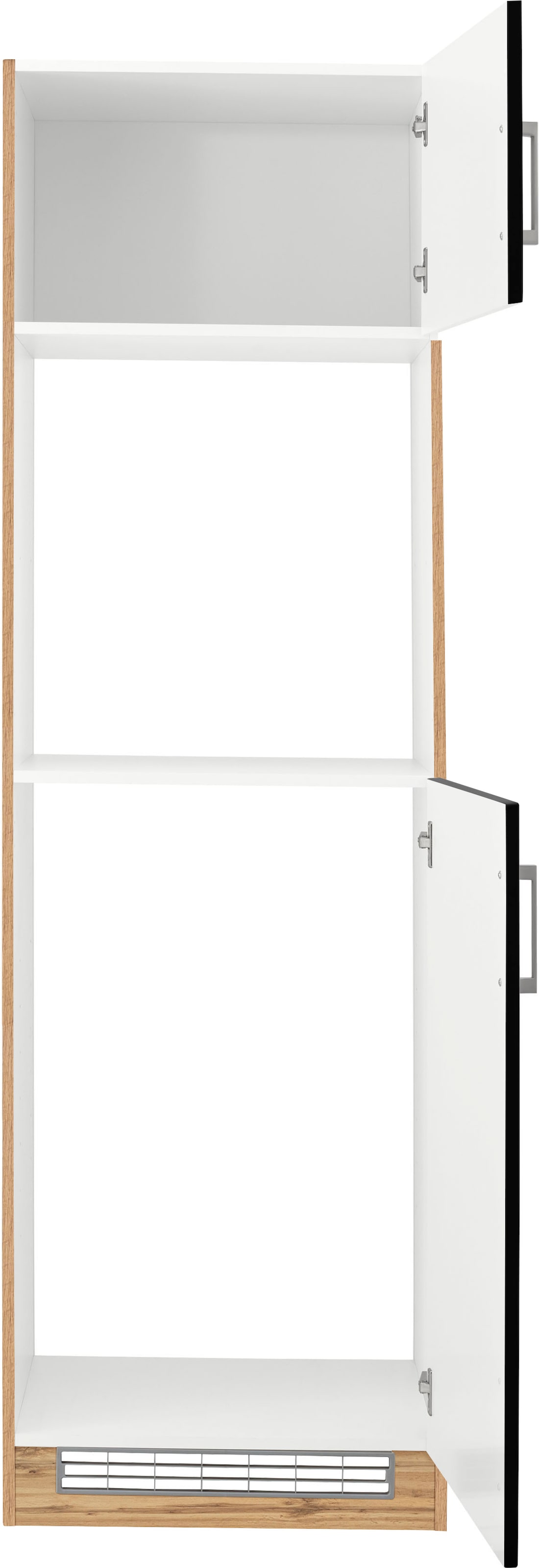 KOCHSTATION Backofen/Kühlumbauschrank »KS-Tinnum« 60 cm breit, 200 cm hoch, Metallgriffe, MDF Fronten, Nischenmass 88 cm