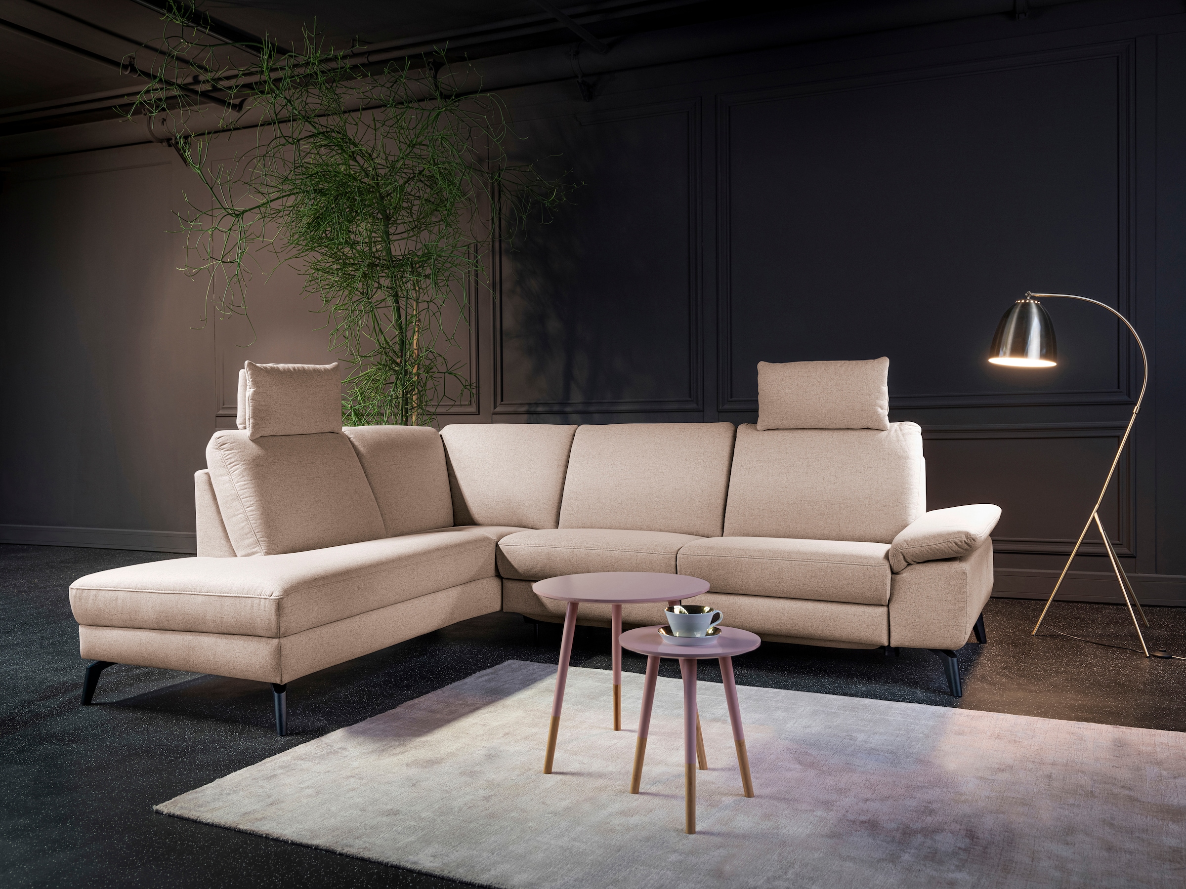 alina Canapé d'angle inkl. Kopfstützen, wahlweise mit Relaxfunktion, Breite: 267 cm