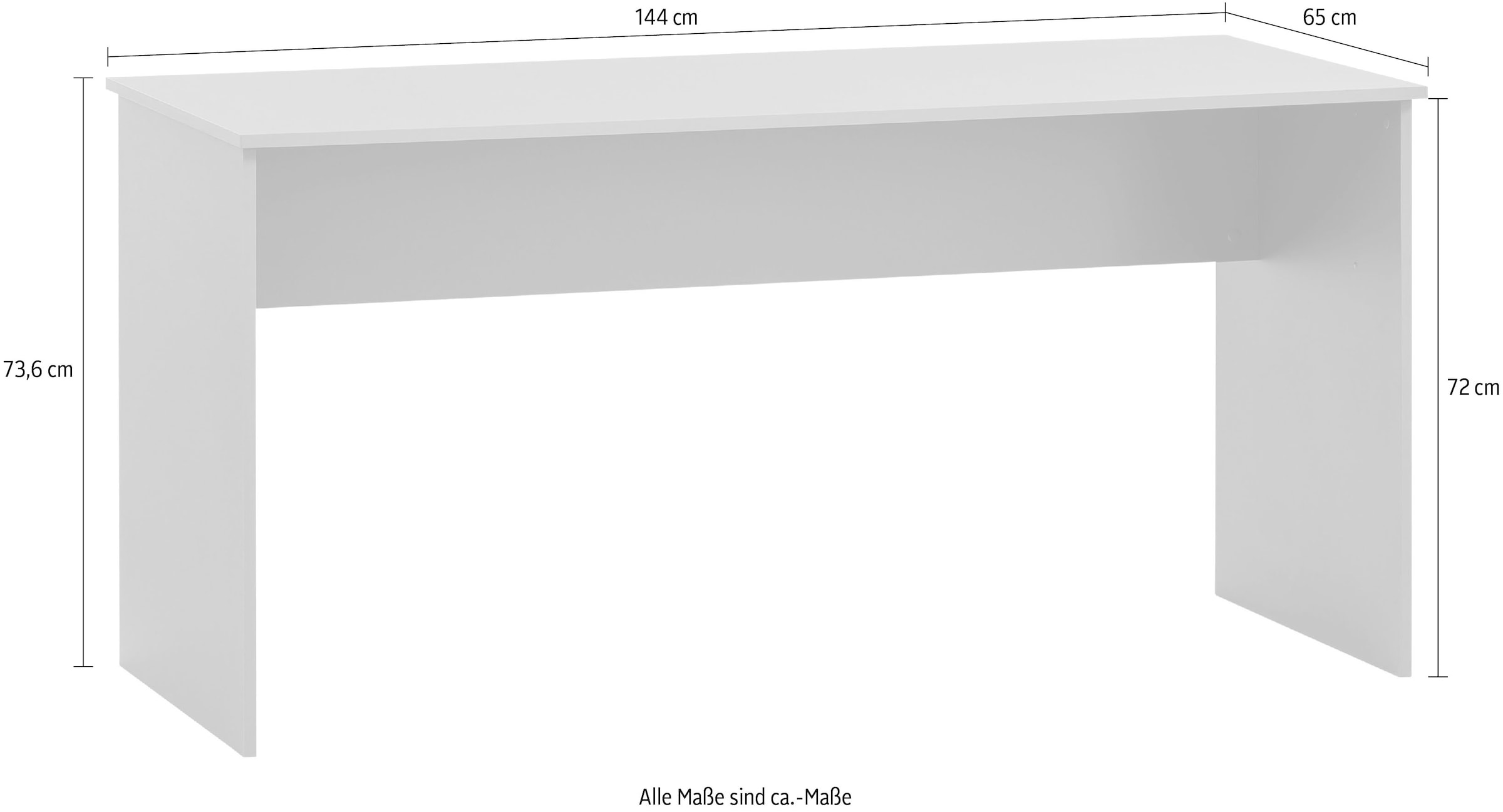Schildmeyer Schreibtisch »Serie 500, Schreibtisch, Made in Germany, B: 144 cm« Solide Verarbeitung - Dieses Produkt ist in Deutschland gefertigt