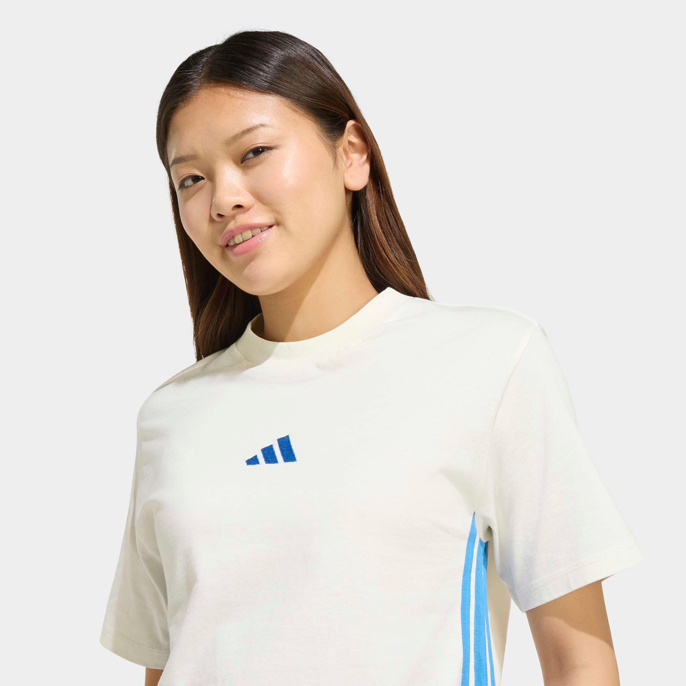 adidas Sportswear T-shirt »ESSENTIALS 3-STREIFEN COTTON«
