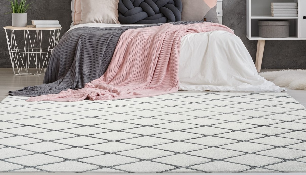 calo-deluxe Tapis »Jardan-2000« Rectangulaire 20 mm Höhe besonders weich durch Microfaser, Rauten-Design