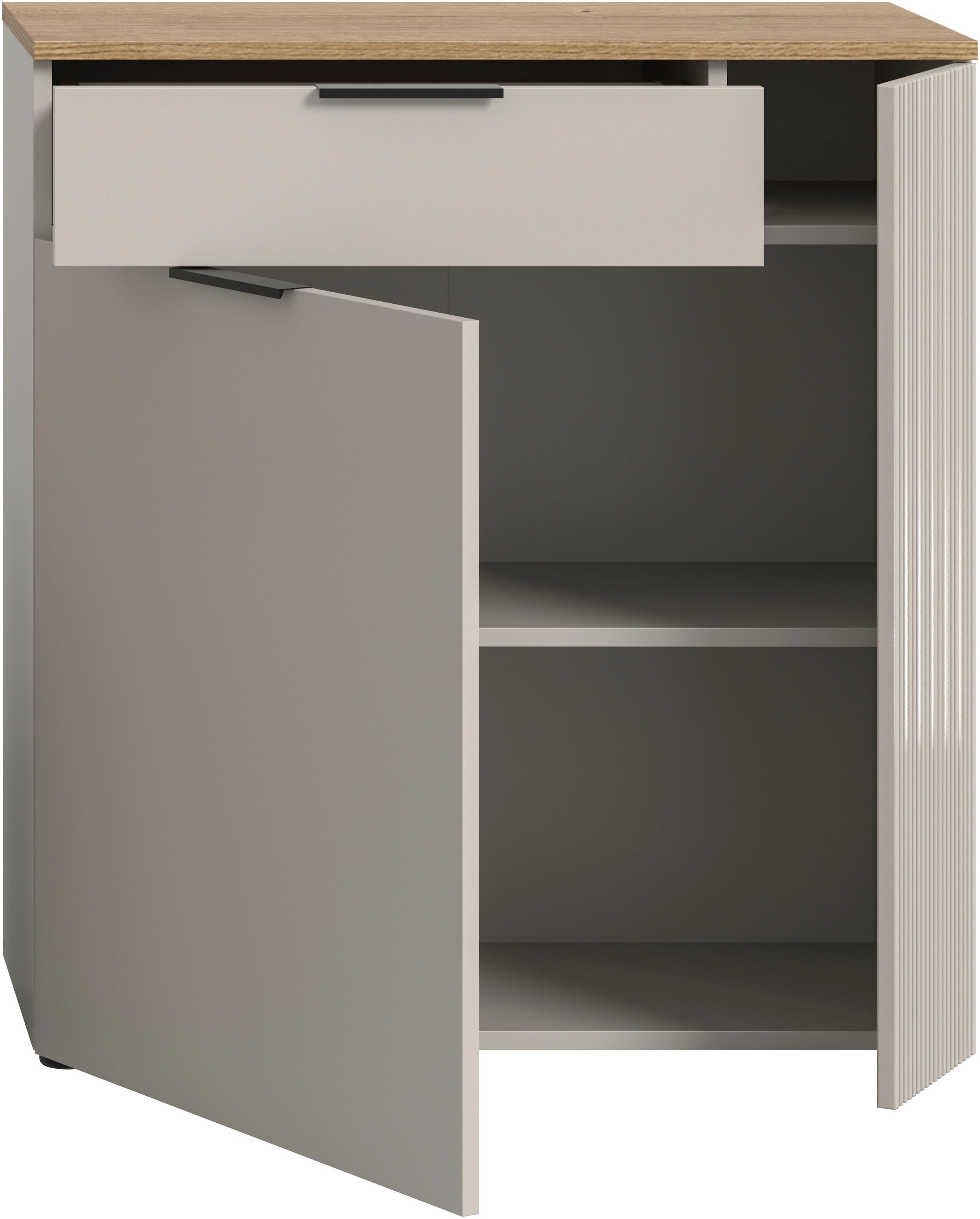 INOSIGN Armoire vestiaire »EDIL, Höhe 88cm, 2 Türen, 1 Schubkasten, 3 Fächer« moderne Farbkombination, Platz für ca. 6 Paar Schuhe,  Kommode, Schuhschrank, Schuhkommode, Sideboard, Anrichte