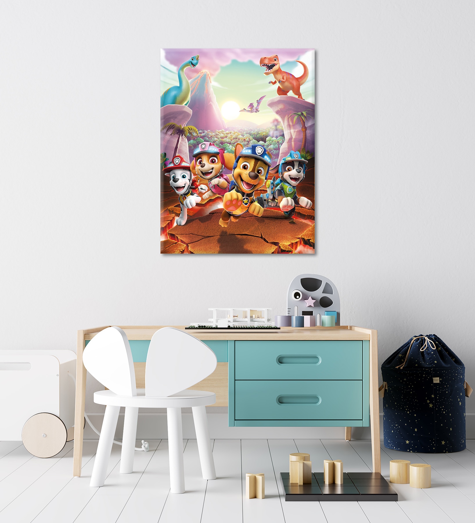 Bönninghoff Leinwandbild »Wandbild DINO RESCUE PAW PATROL 46x61 cm – Leinwandbild Keilrahmen« Dinosaurier | Hunde | Paw Patrol | Serien | Tiere 1 Stk. tlg. auf Keilrahmen gespannt