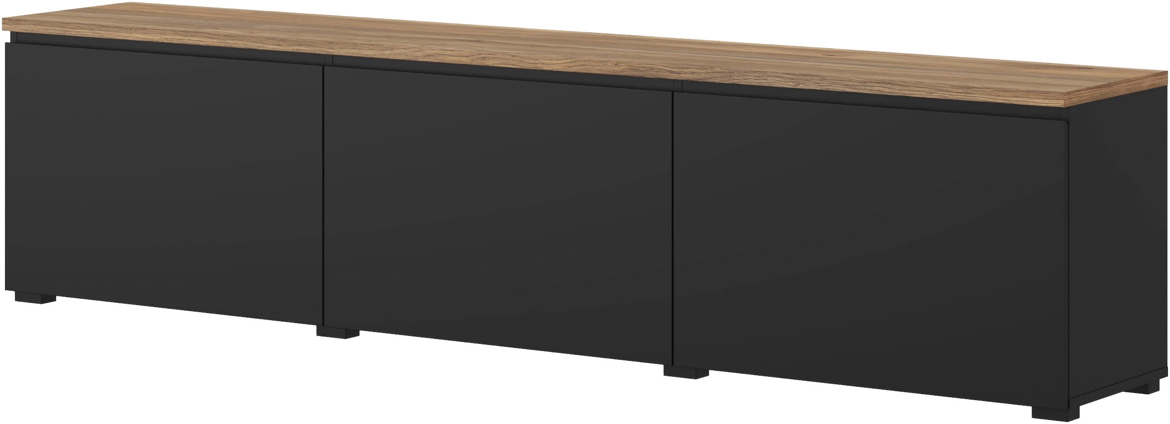 GOODproduct Lowboard »Modo, Breite 200 cm, moderne grifflose TV-Kommode 3 Klappen« TV-Kommode mit viel Stauraum, TV-Bank
