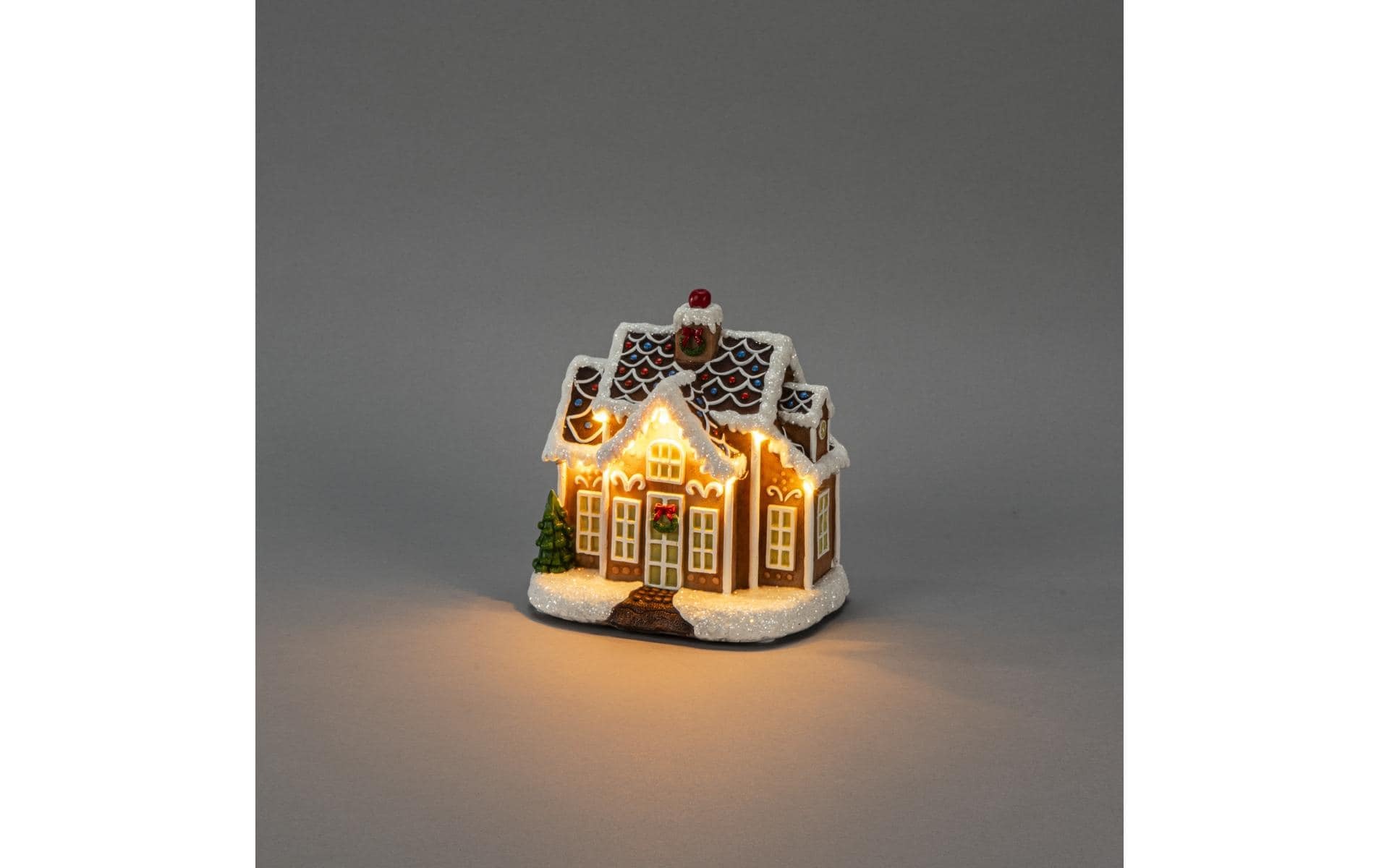 KONSTSMIDE Lanterne LED »LED Mini Lebkuchenhaus mit Musik 12 cm x 16 cm« blanc chaud mini maison en pain d’épices LED avec musique 12 cm x 16 cm