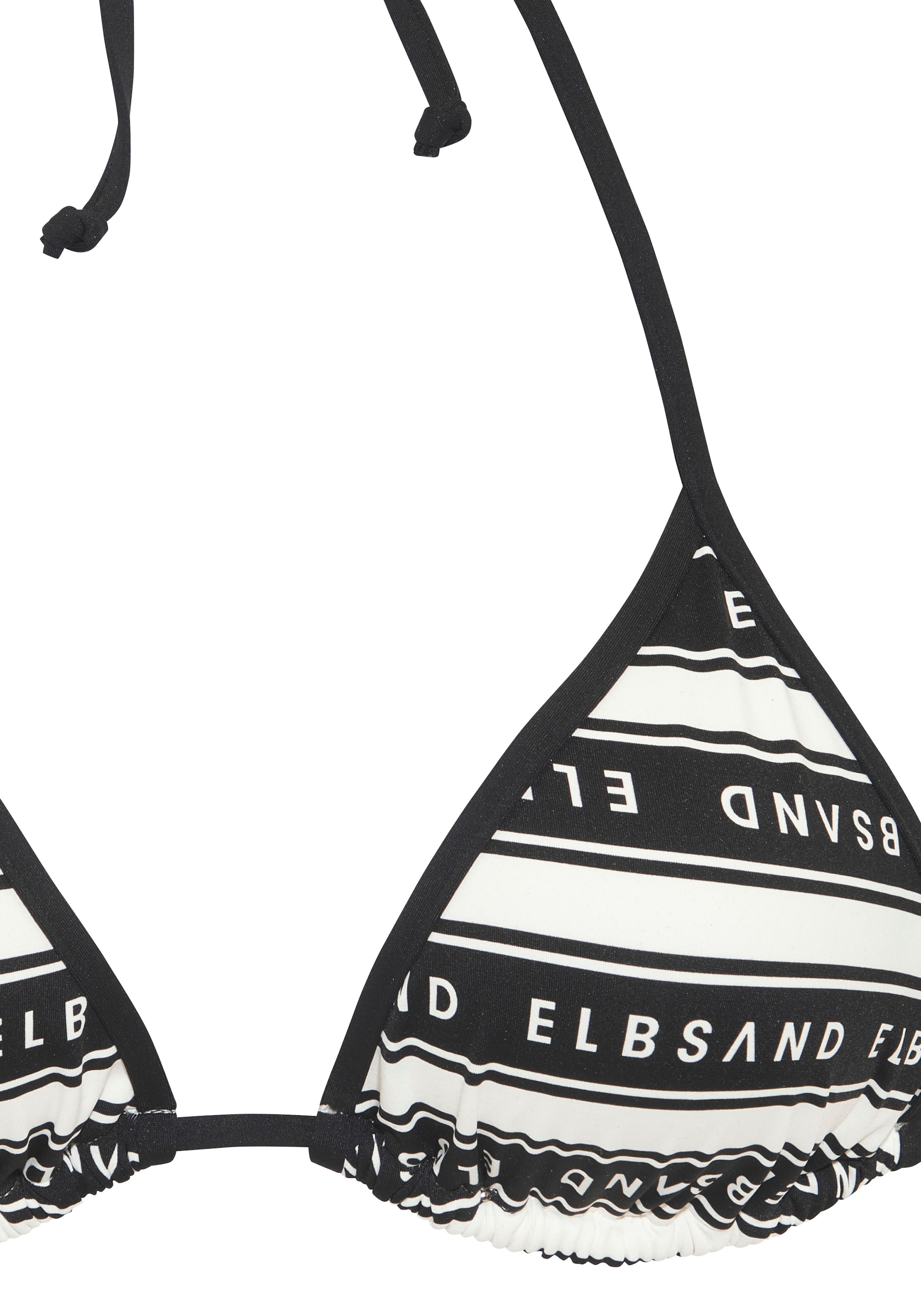 Elbsand Bikini triangle »Zone« Ensemble,  avec bandes et inscriptions contrastées