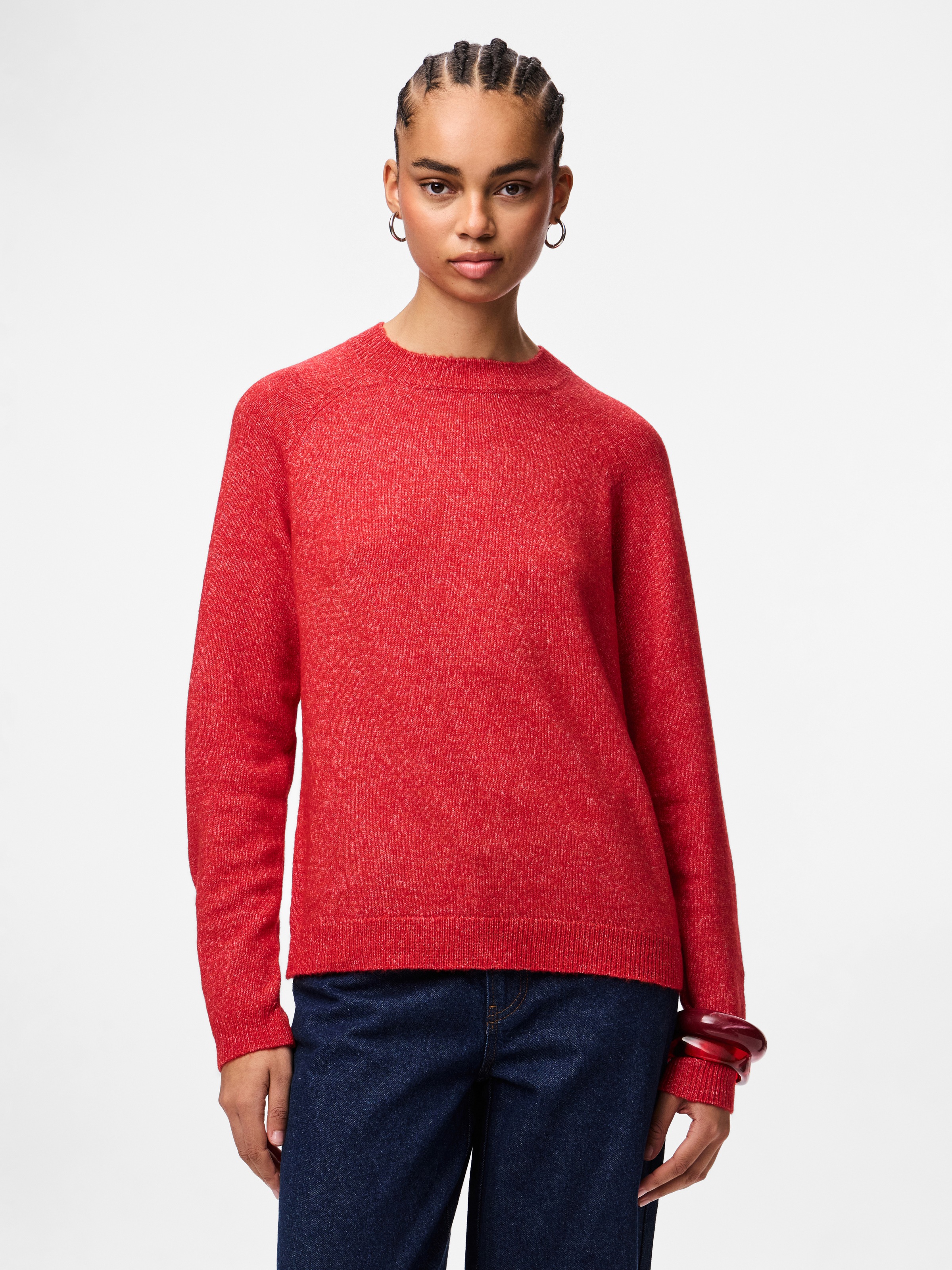 pieces Strickpullover »PCJULIANA LS O-NECK KNIT NOOS BC«