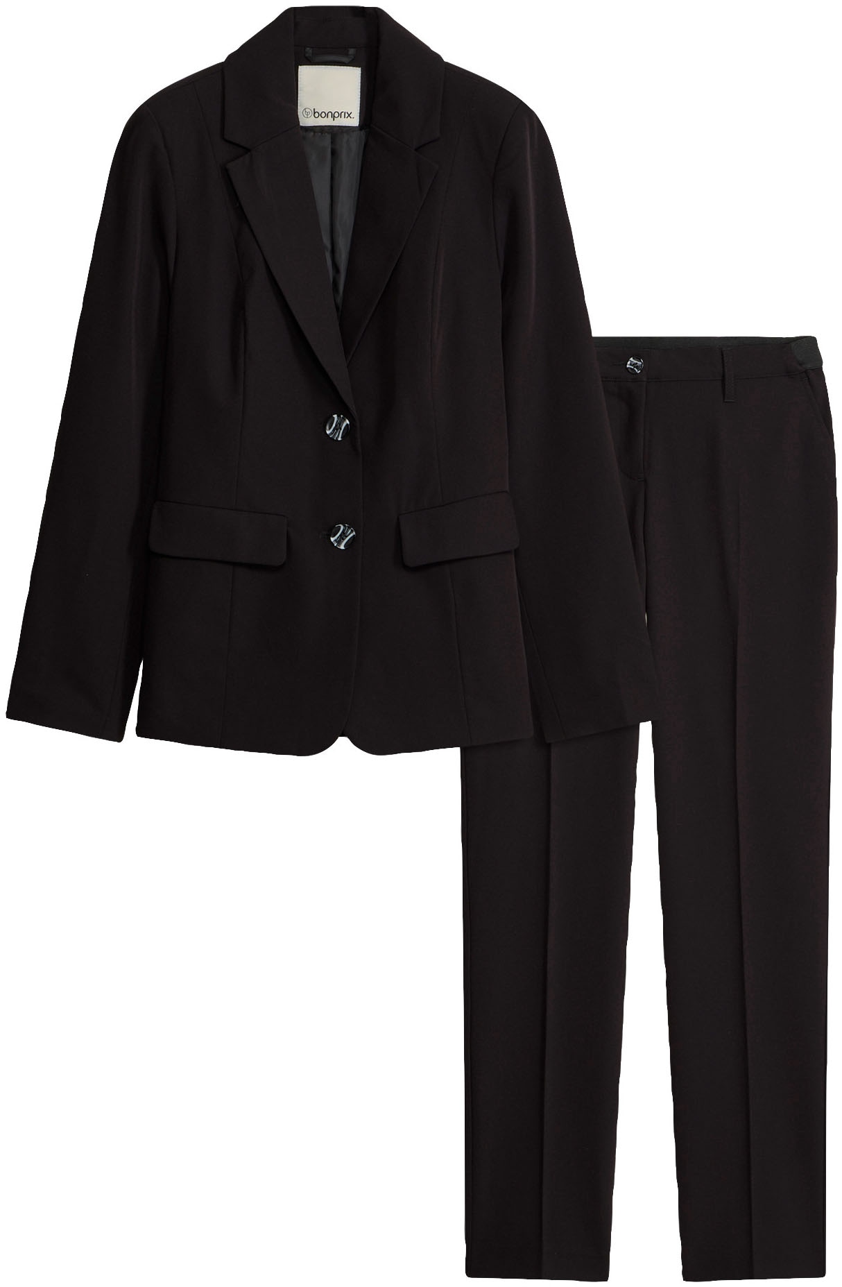 bonprix Tailleur pantalon »Hosenanzug 2-tlg« Ensemble, 2er, 2 tlg. coupe régulière Regular Fit, mit Elasthan-Anteil, verschiedene Konfektionsgrössen
