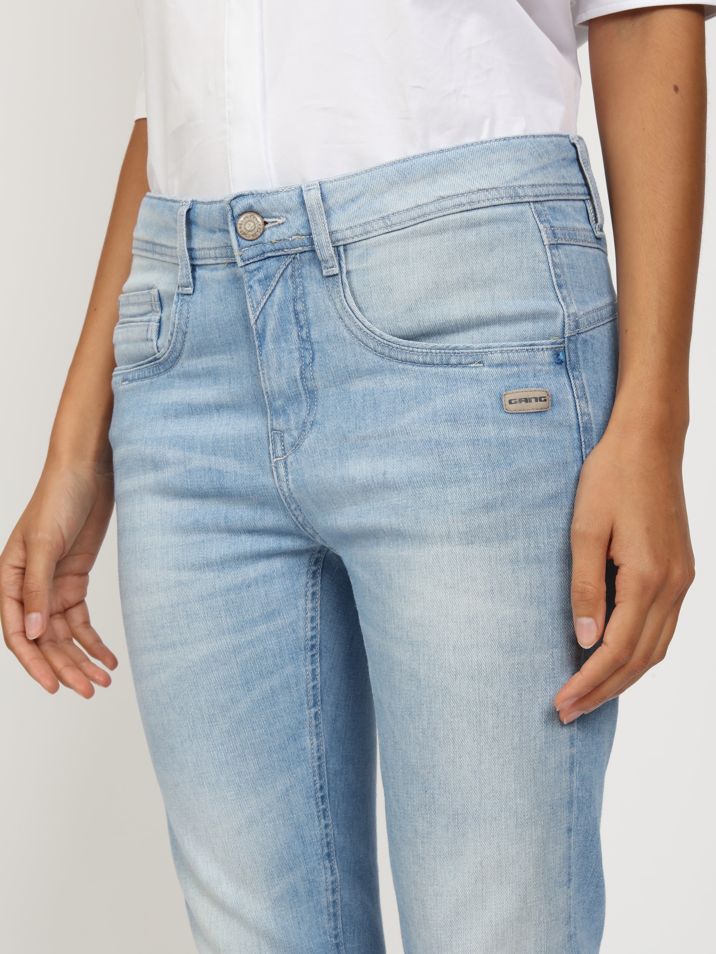 GANG 5-Pocket-Hose »94AMELIE CROPPED«  mit doppelter Passe und doppelter, rechter Gesässtasche