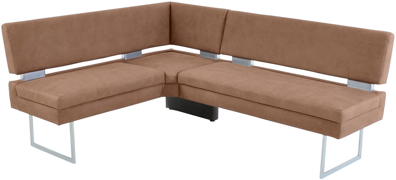 K+W Komfort & Wohnen Banc d'angle jambe longue à gauche ou à droite, avec entretoise décorative