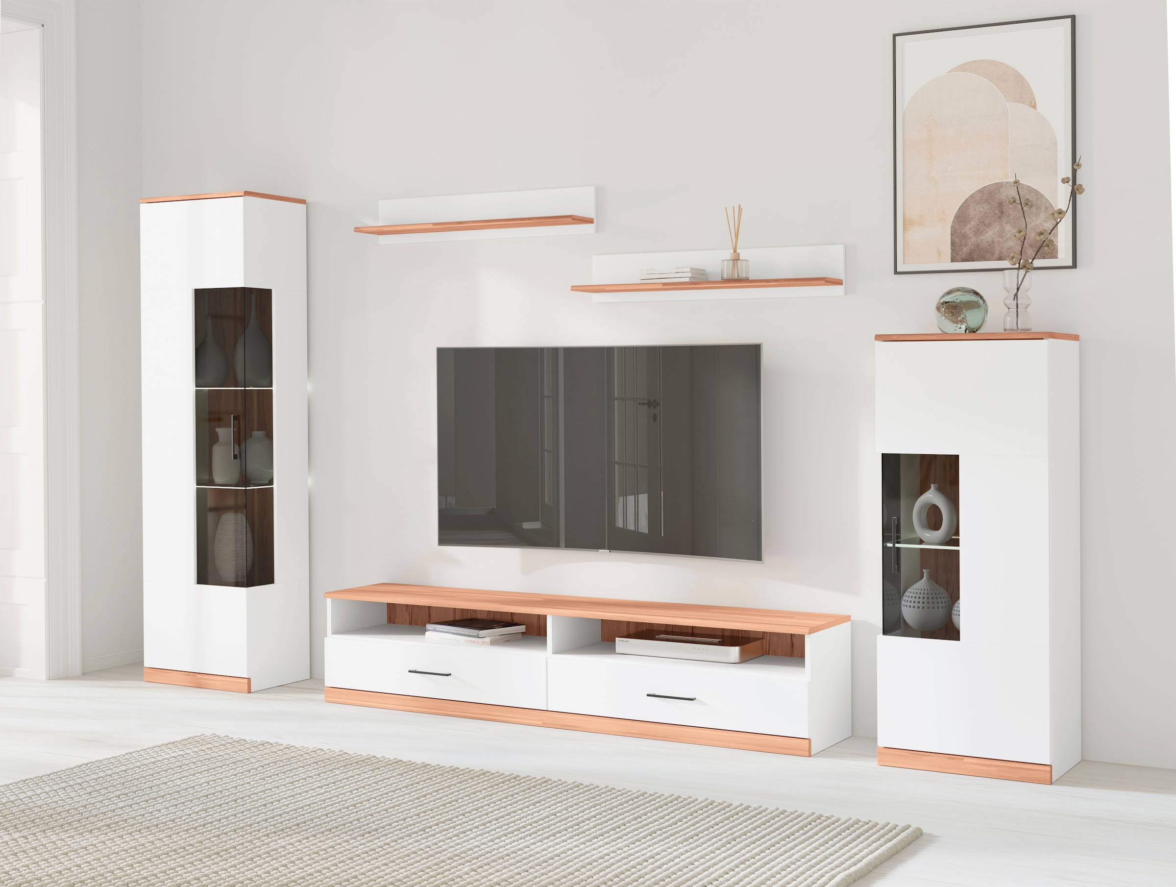 GOODproduct Wohnwand »Ribe Wohnwand Set-5 St.« Set, 5 Stk. tlg.