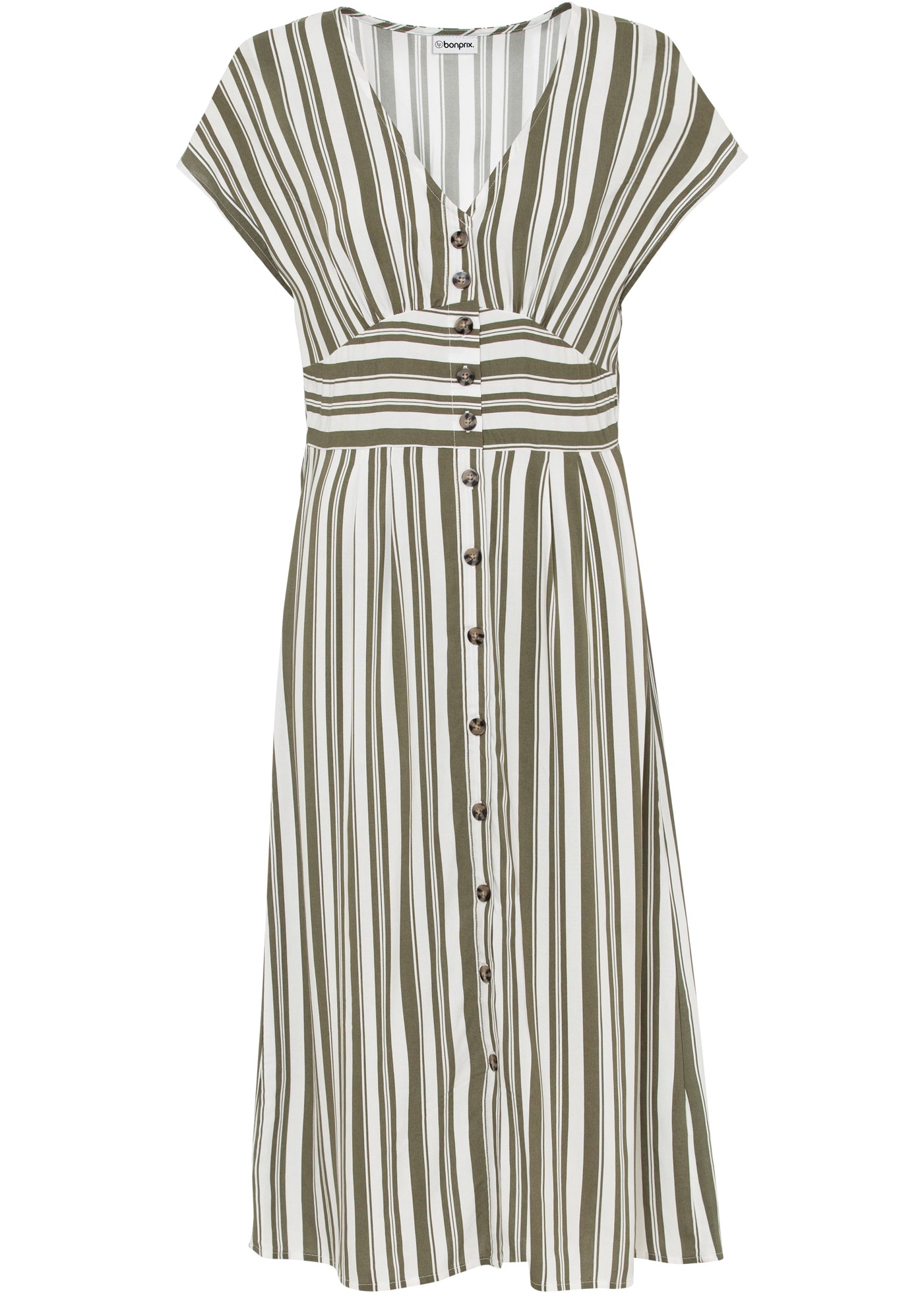 bonprix Robe midi für warme Tage, aus Viskose, ausgestellte Passform