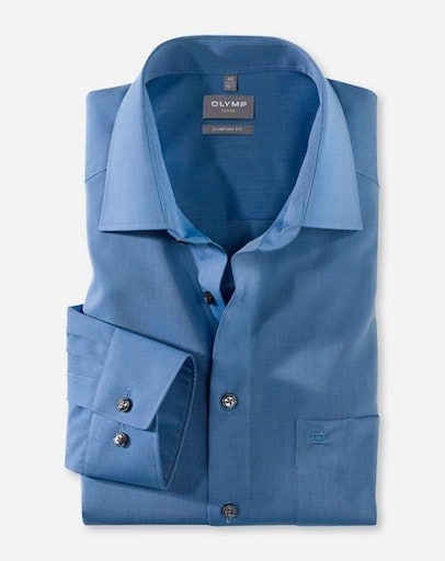 OLYMP Businesshemd »Luxor comfort fit« unifarben, bügelfrei, mit Brusttasche