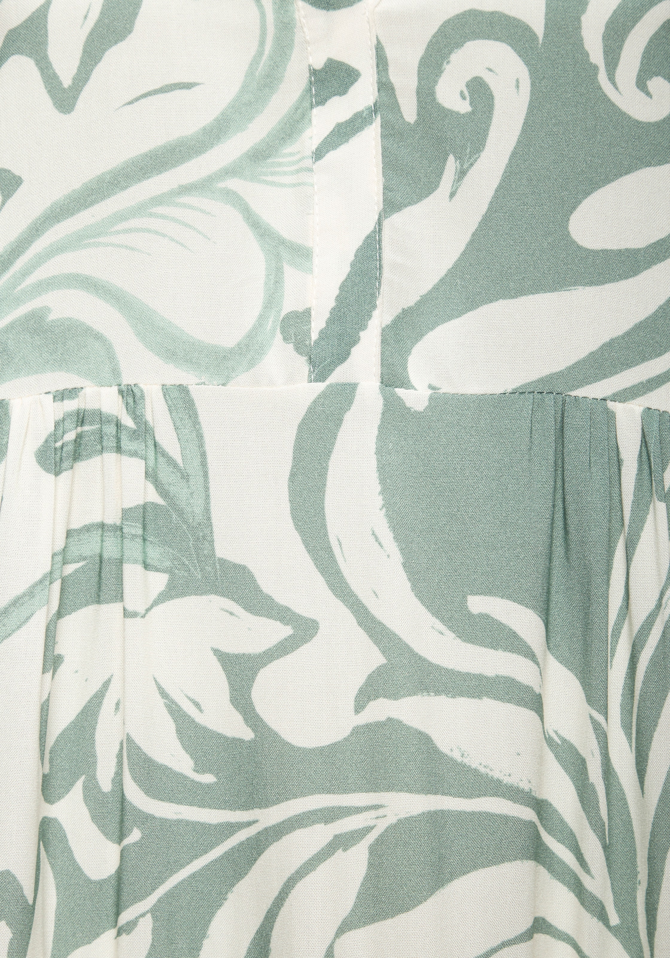 Vivance Robe tunique »im sommerlichen Boho-Stil mit Volant aus Viskose-Webware« Sans poches Robe d'été aérienne avec manches 3/4, robe de plage, longue blouse