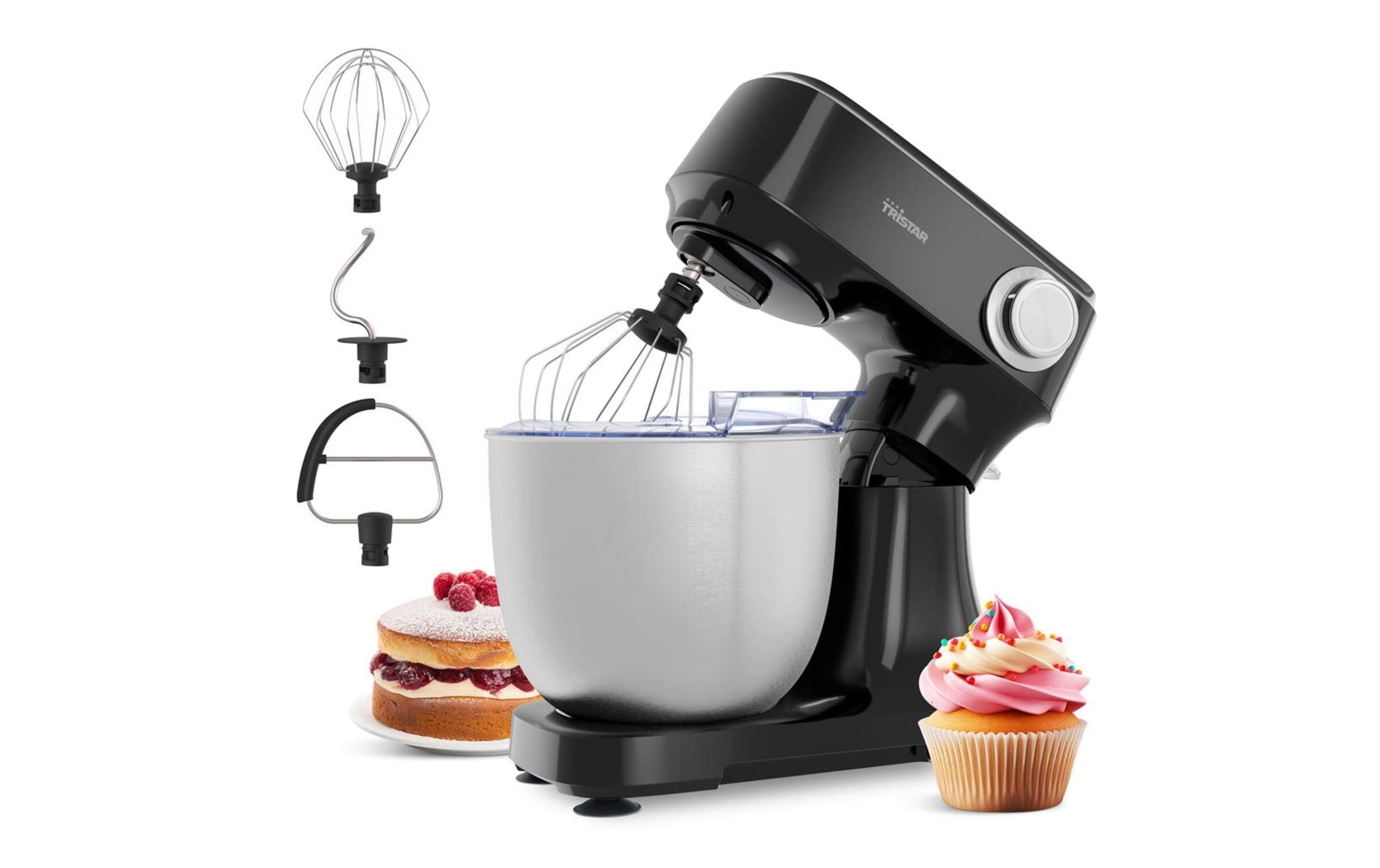 Tristar Robot de cuisine »MX-4870« robot de cuisine avec bol en acier inoxydable de 4,5 l + 12 vitesses