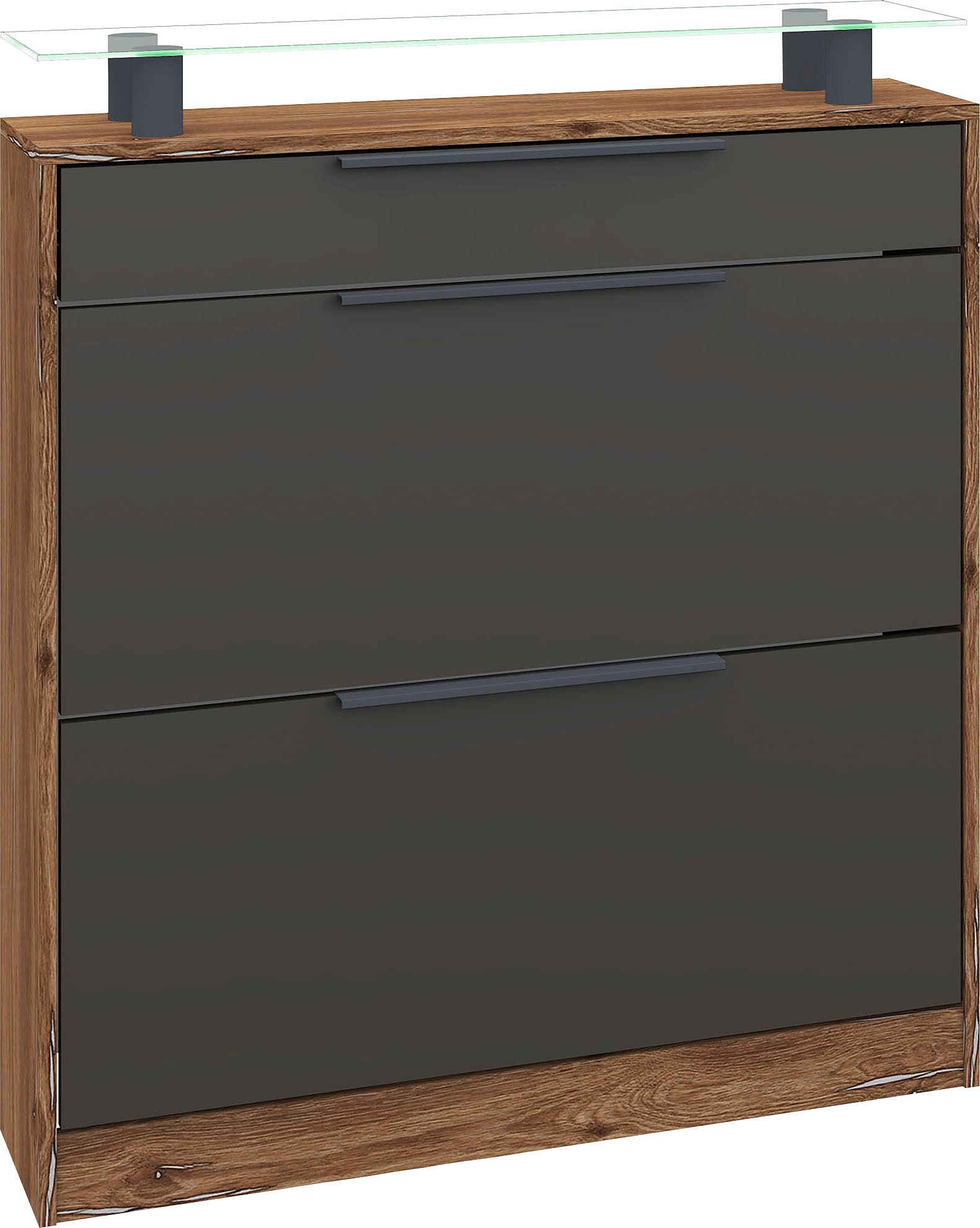 borchardt Möbel Armoire à chaussures »Tom, Hängeschrank mit Glasablage und Metallgriffen«