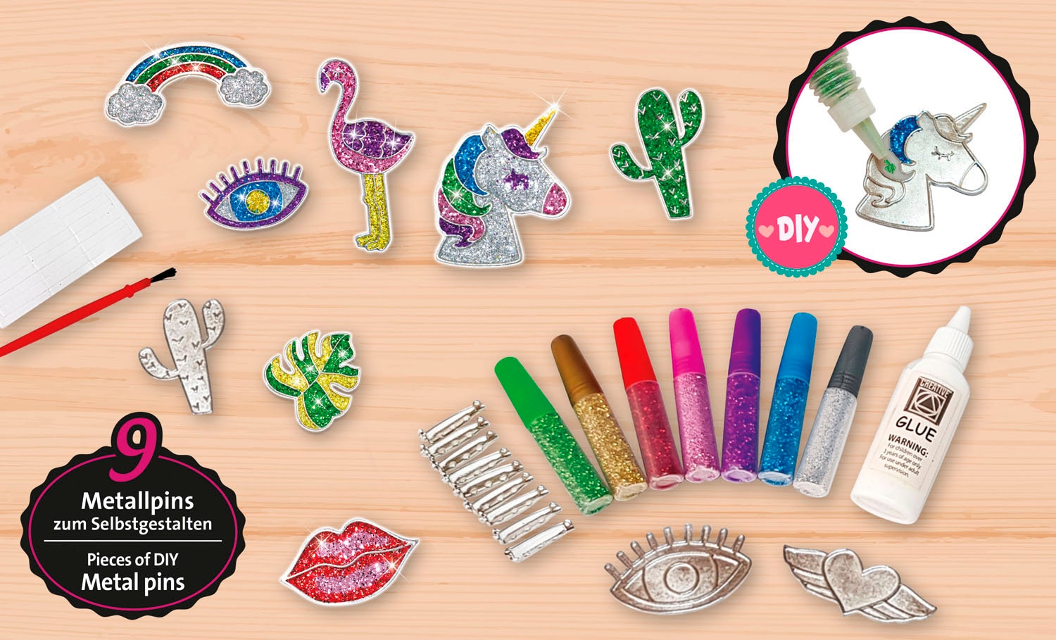 Lena® Set créatif »Metal Sparkling Pin«