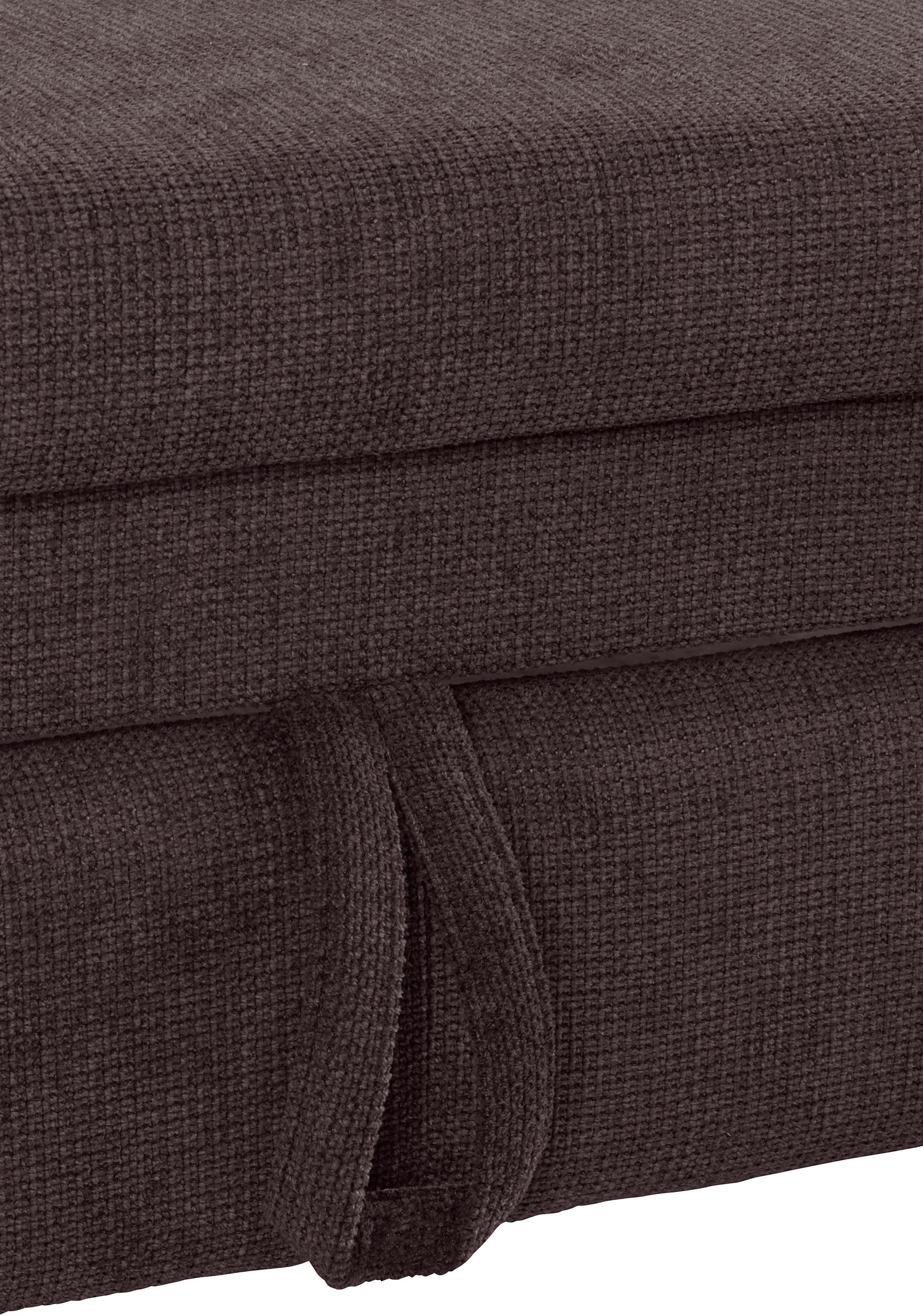 COTTA Ensemble rembourré »Teresa L-Form« Set,  Set bestehend aus: Ecksofa mit Kopfteilverstellung & Hocker