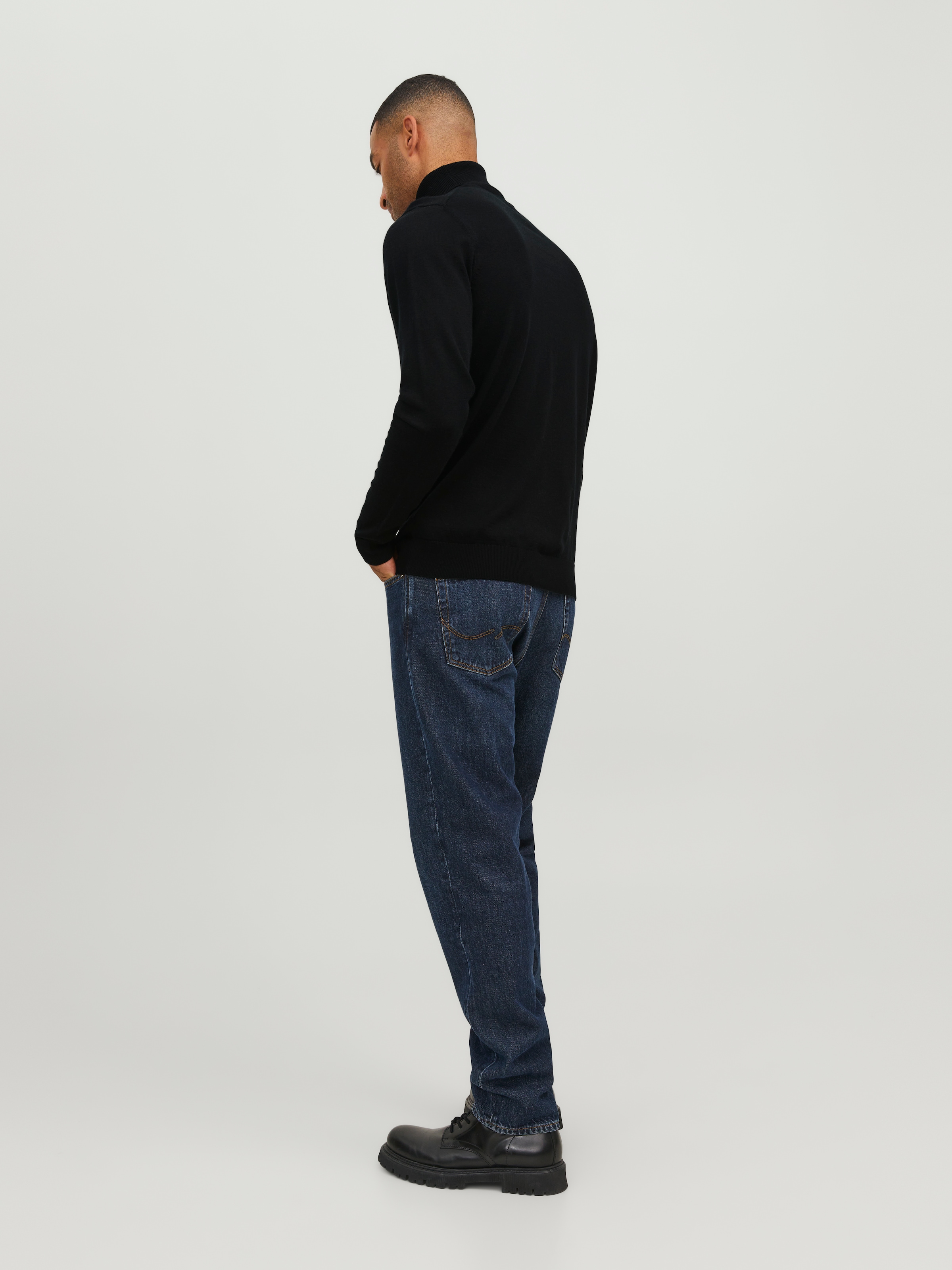 Jack & Jones Pull à col roulé »JPRBLAMERINO KNIT ROLL NECK« Laine, coupe régulière