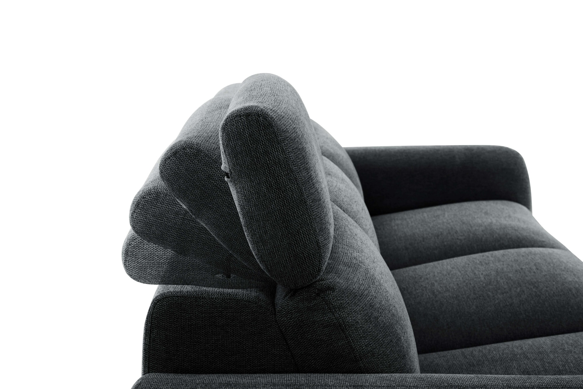 Home affaire 3-places »SKAANE Struktur-Sofa, 229 cm, manuelle-u. elektrische Relaxfunktion« Relax-Funktion in 2 Sitzen, Kopfteilverstellung, Federkernpolsterung