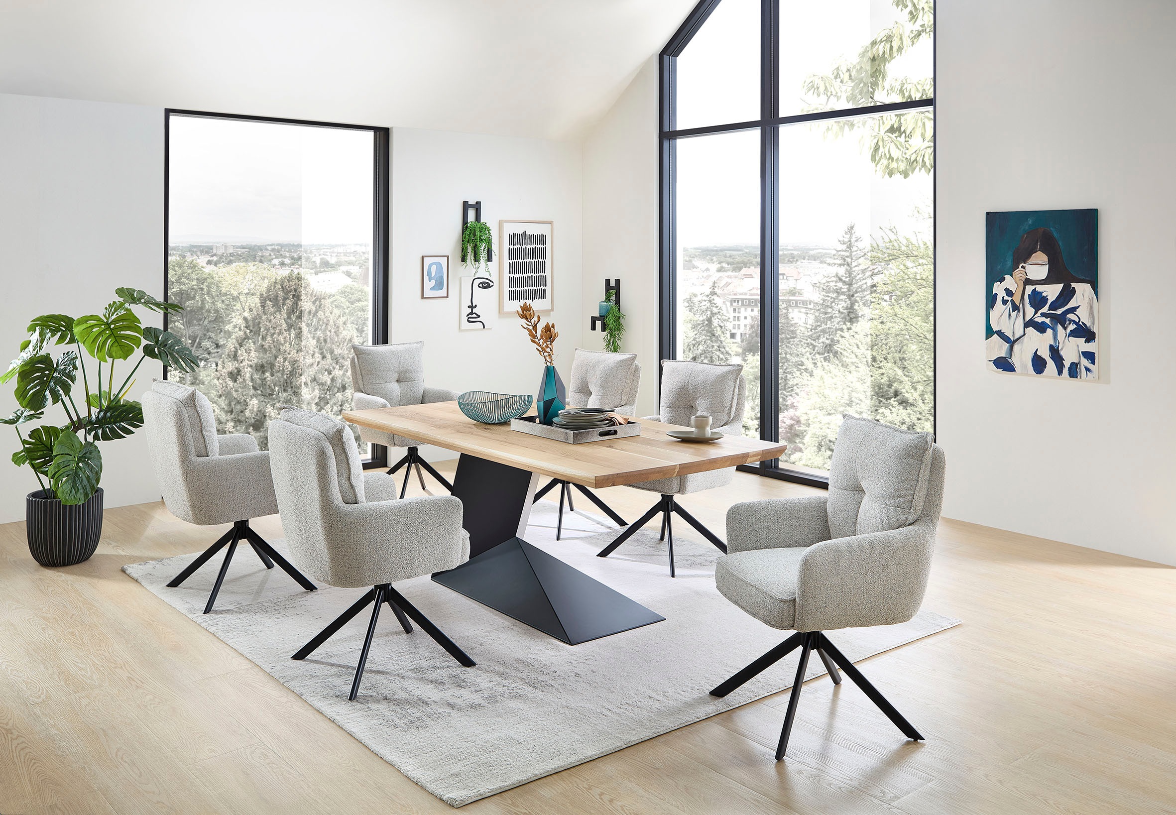 Stolkom Chaise avec accoudoirs »Sofia Young« () 6 cuisLargeur 61cm, pivotant à 180 degrés
