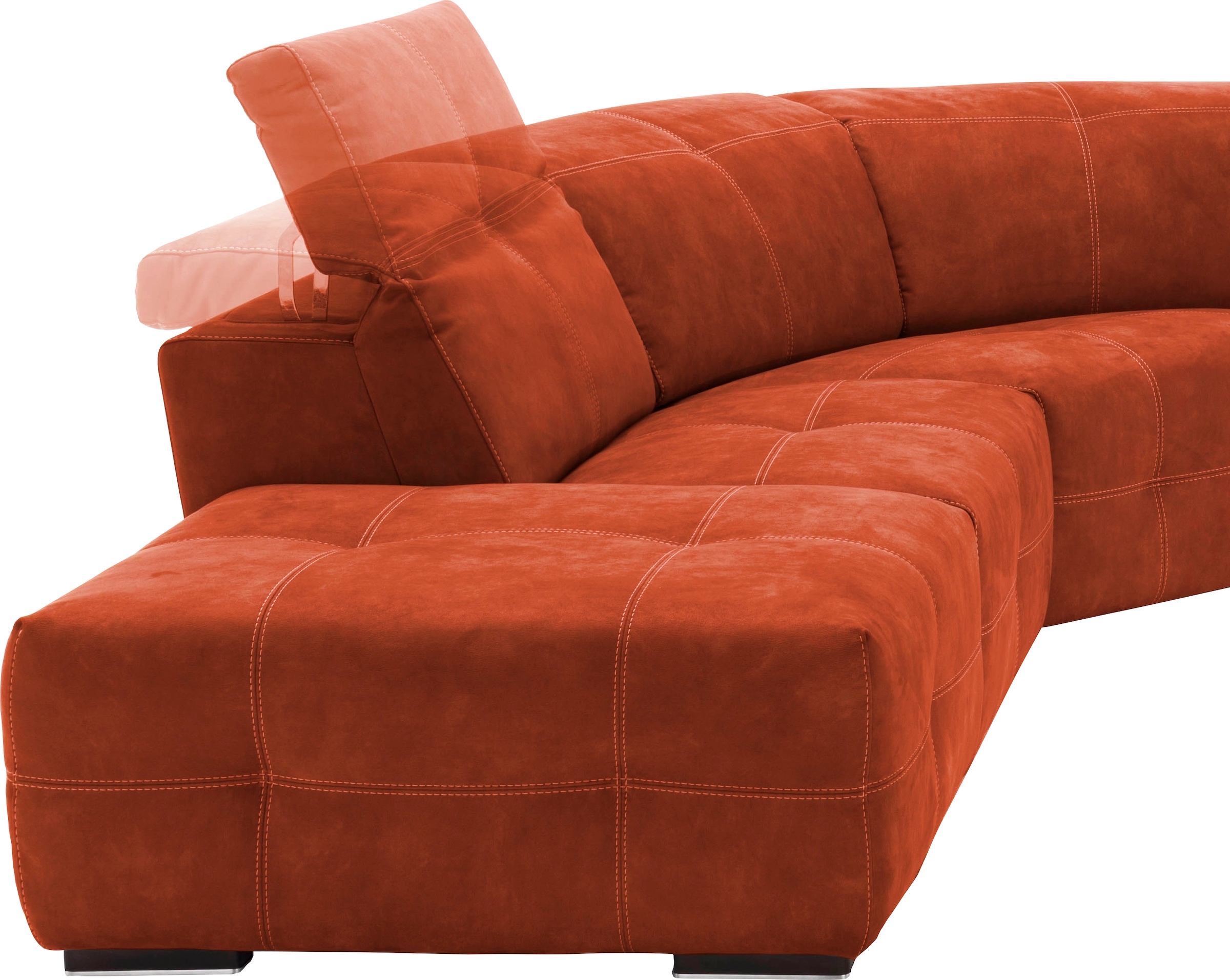 Egoitaliano Ecksofa »Sauvanne, Designsofa der Extraklasse, elegant und bequem, L-Form« wahlweise mit elektrischer Relaxfunktion, Kopfteilverstellung
