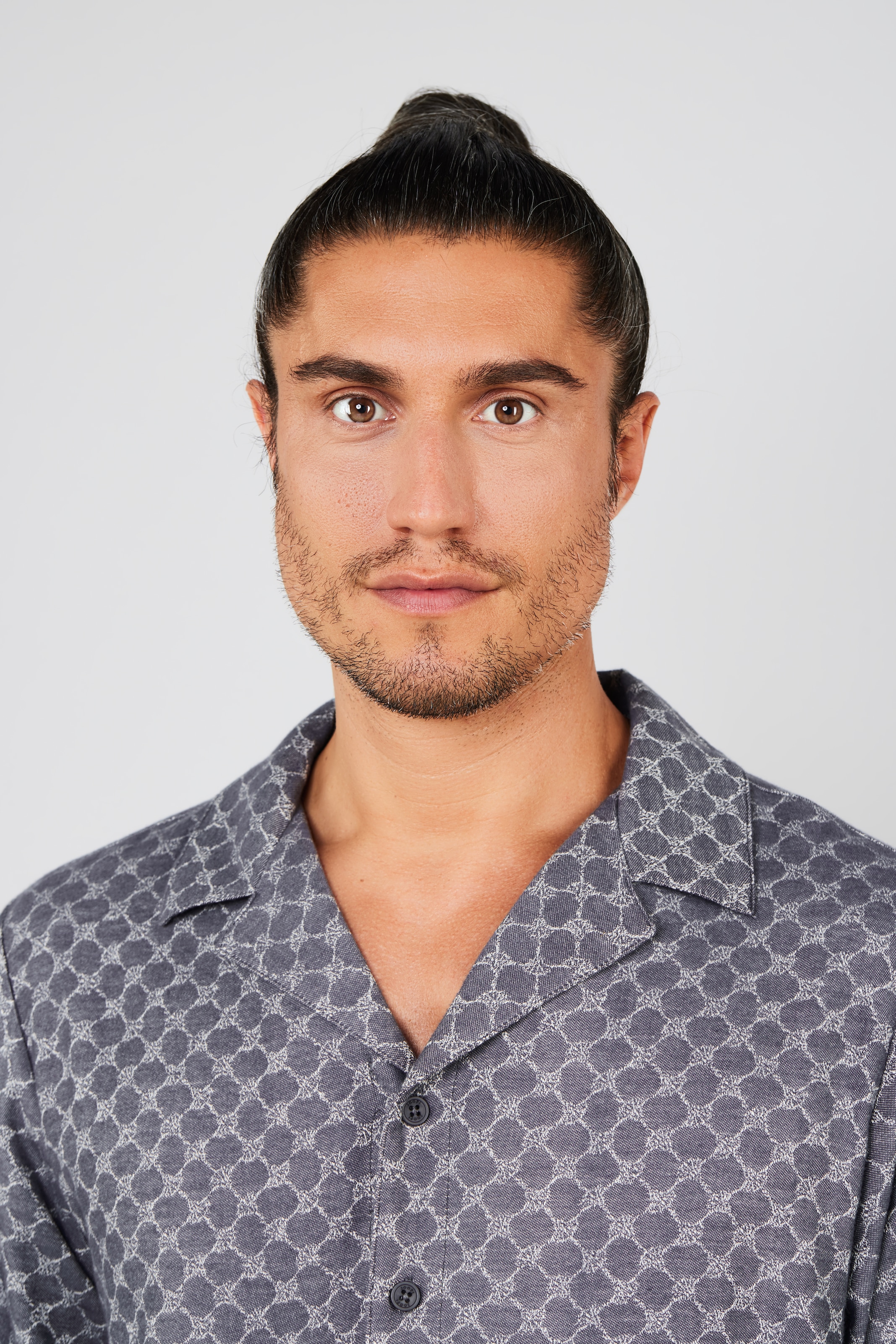 JOOP! Haut de pyjama »Relax«, Knöpfe, Baumwoll-Viskose-Mix, Langarm, Cornflower-Design
