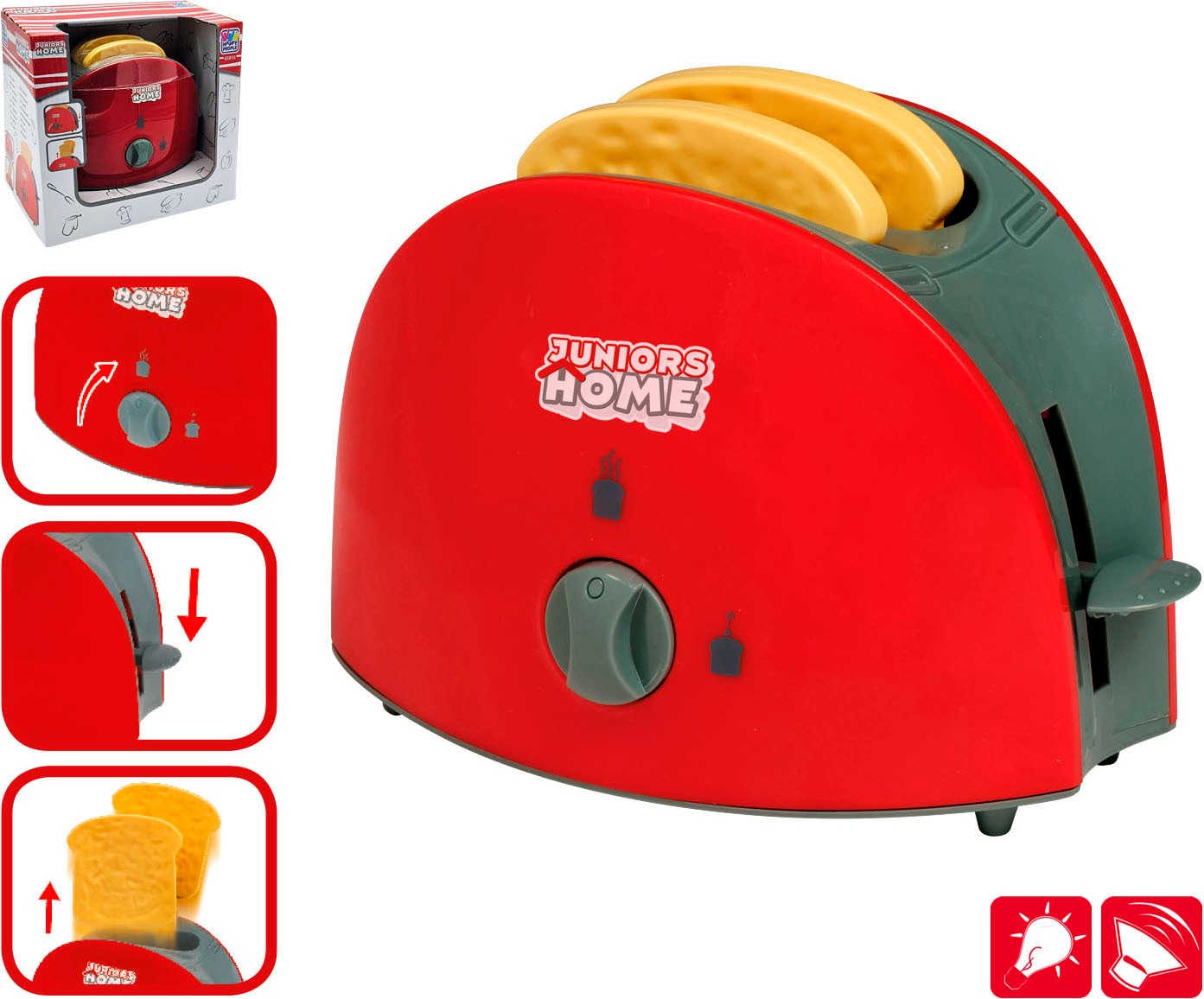 Happy People Kinder-Haushaltsset »Toaster und Kaffeemaschine« mit Licht- und Soundeffekt