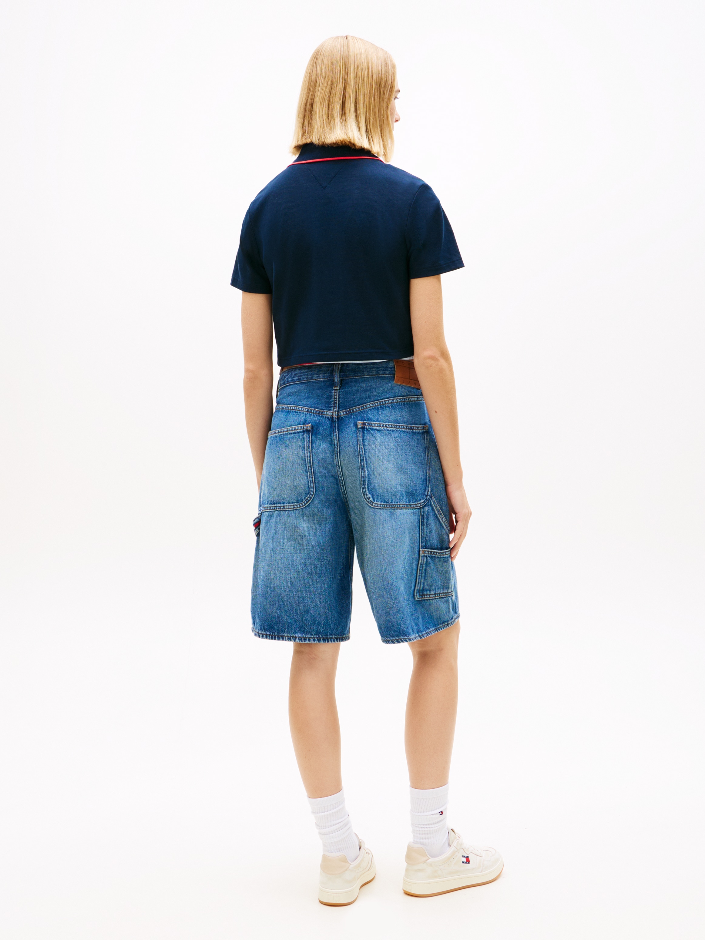 Tommy Jeans Polo »TJW CRP BADGE SHORT SLEEVE POLO« coupe raccourcie, coupe boxy