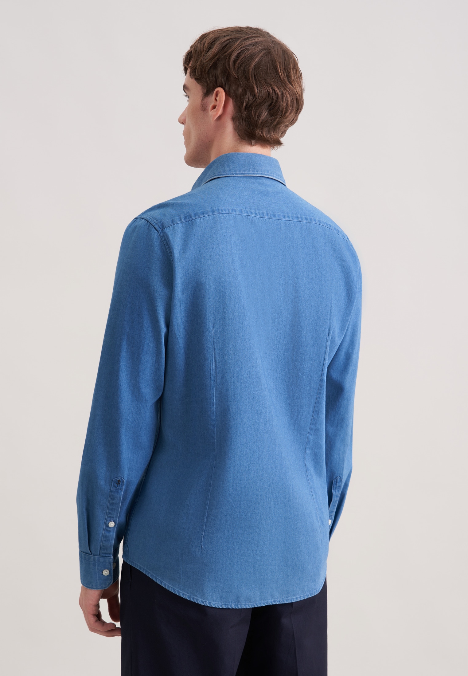 seidensticker Chemise en jean Slim col Kent 1/1 en denim