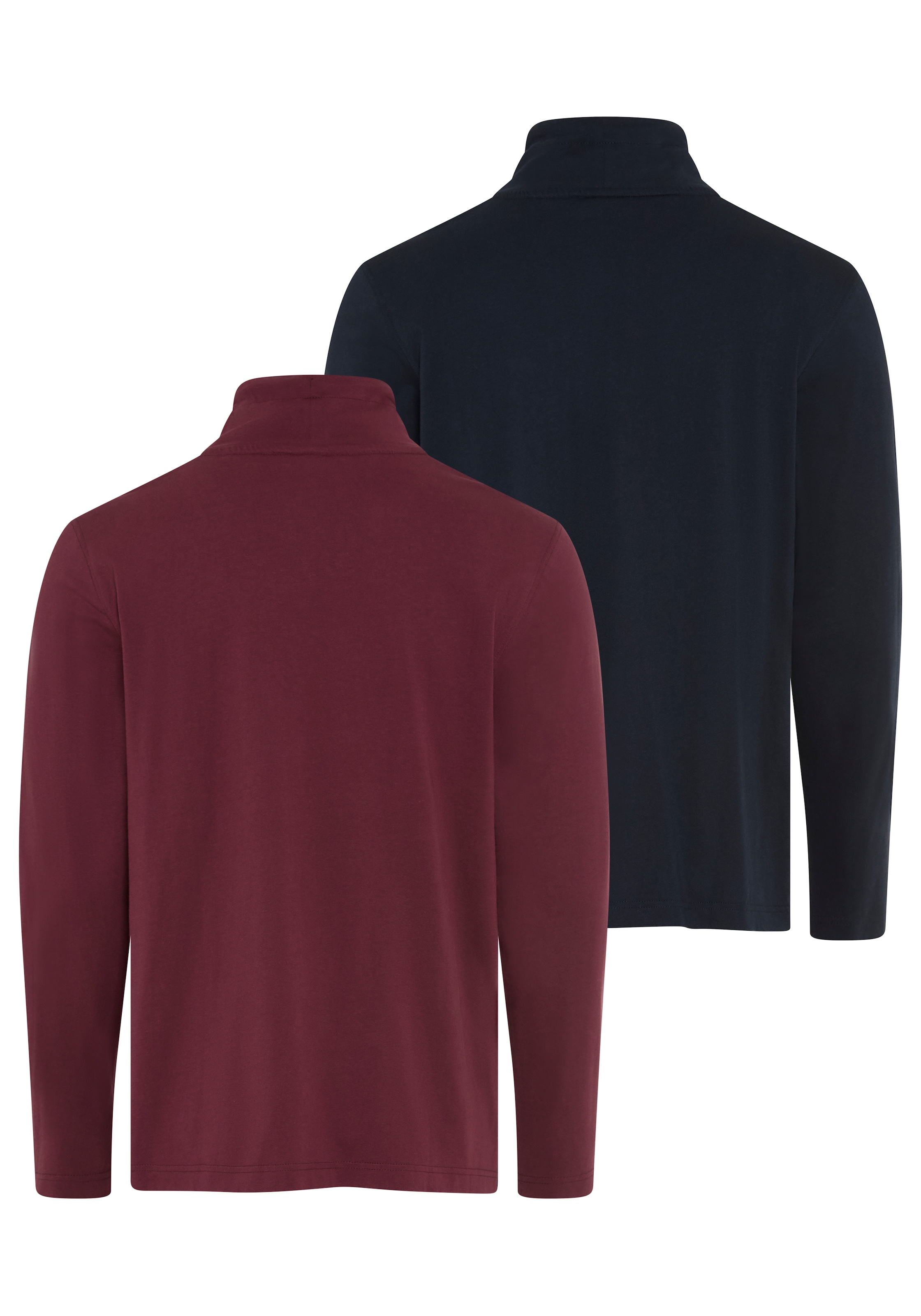 KangaROOS T-shirt à manches longues avec encolure haute fermée et cordon de serrage, coupe normale