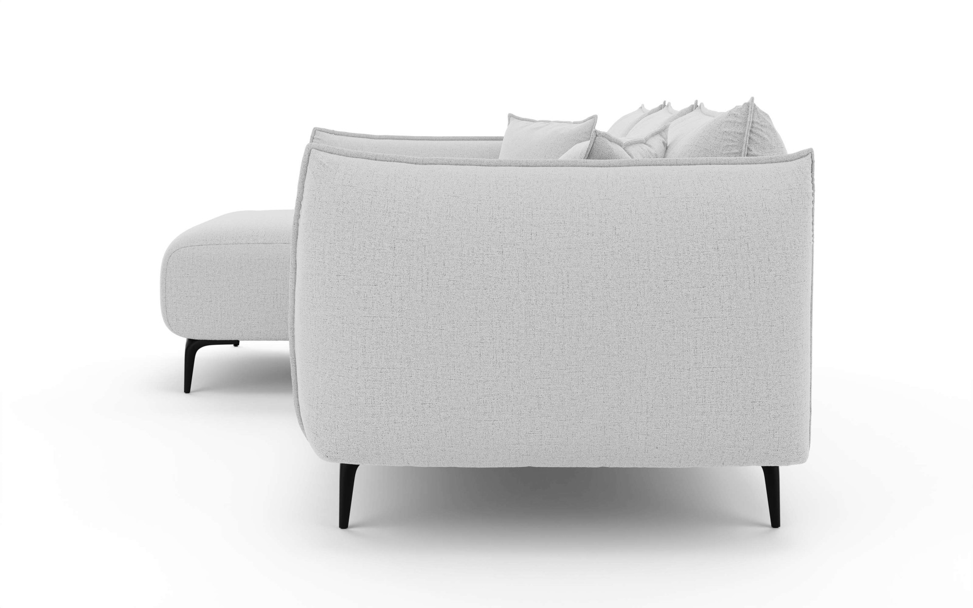 LeGer Home by Lena Gercke Canapé d'angle »Adelita mit Ottomane links oder rechts bestellbar, B/H/T 270/97/168« L-Form mit Wellenunterfederung, enthält 2 Zierkissen