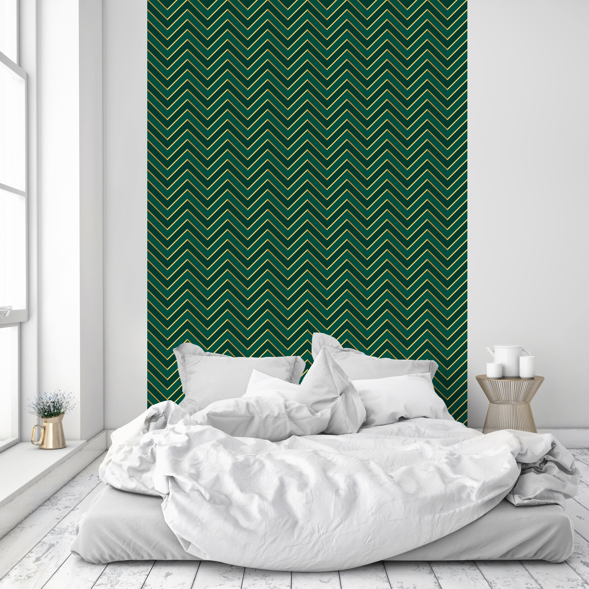 queence Vinyltapete »Oyama« Farbverlauf | abstrakt | bedruckt | gemustert glatt 90x250cm, selbstklebend, kinderleichte Anbringung, , Sticker