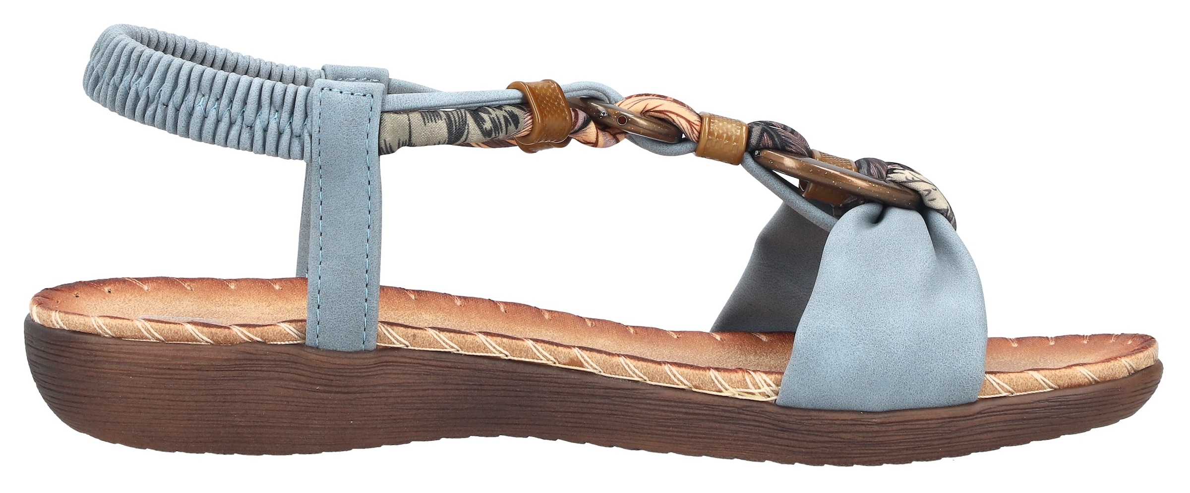 Rieker Sandale  Sommerschuh, Urlaubsschuh, Fersenriemchen mit Gummizug