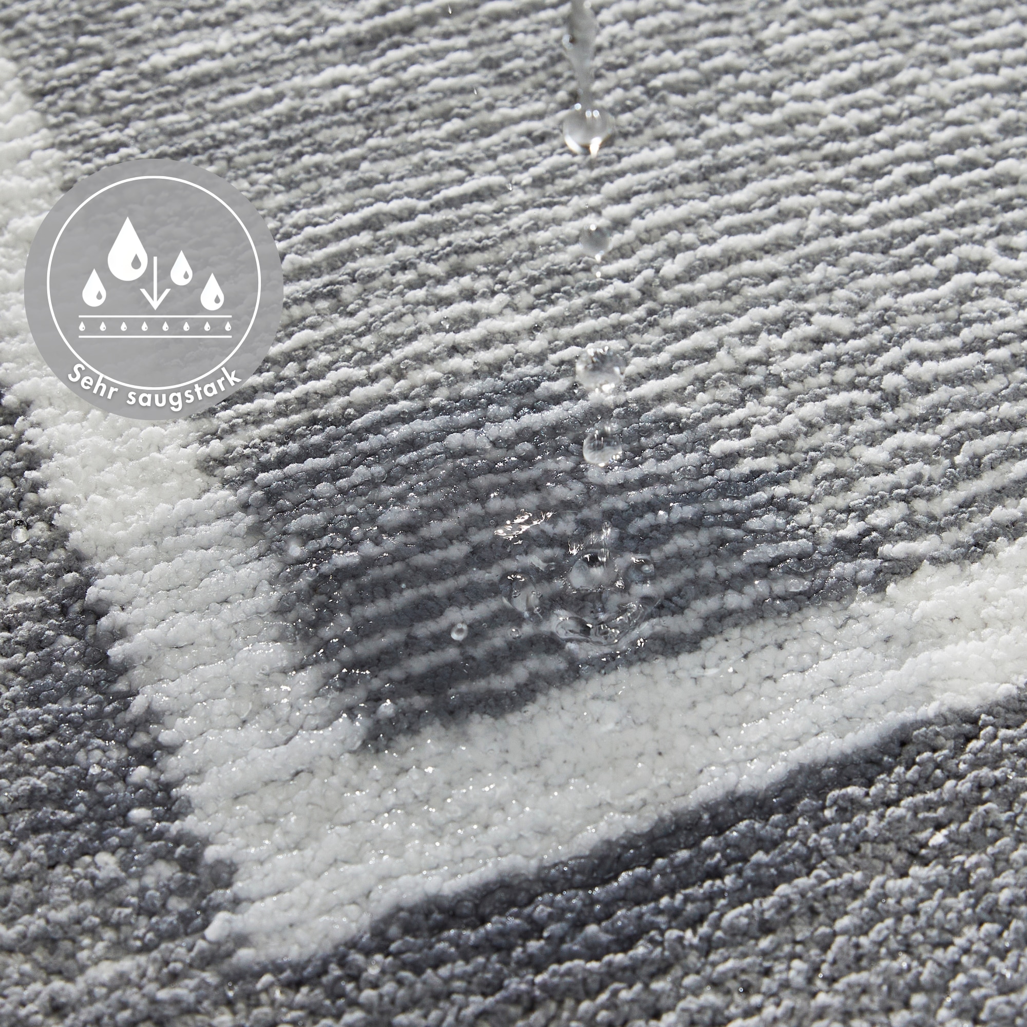 Andiamo Badematte »Maui« Höhe 15 mm rutschhemmend beschichtet fussbodenheizungsgeeignet gestreift, mit Bordüre, auch als 2er Set erhältlich