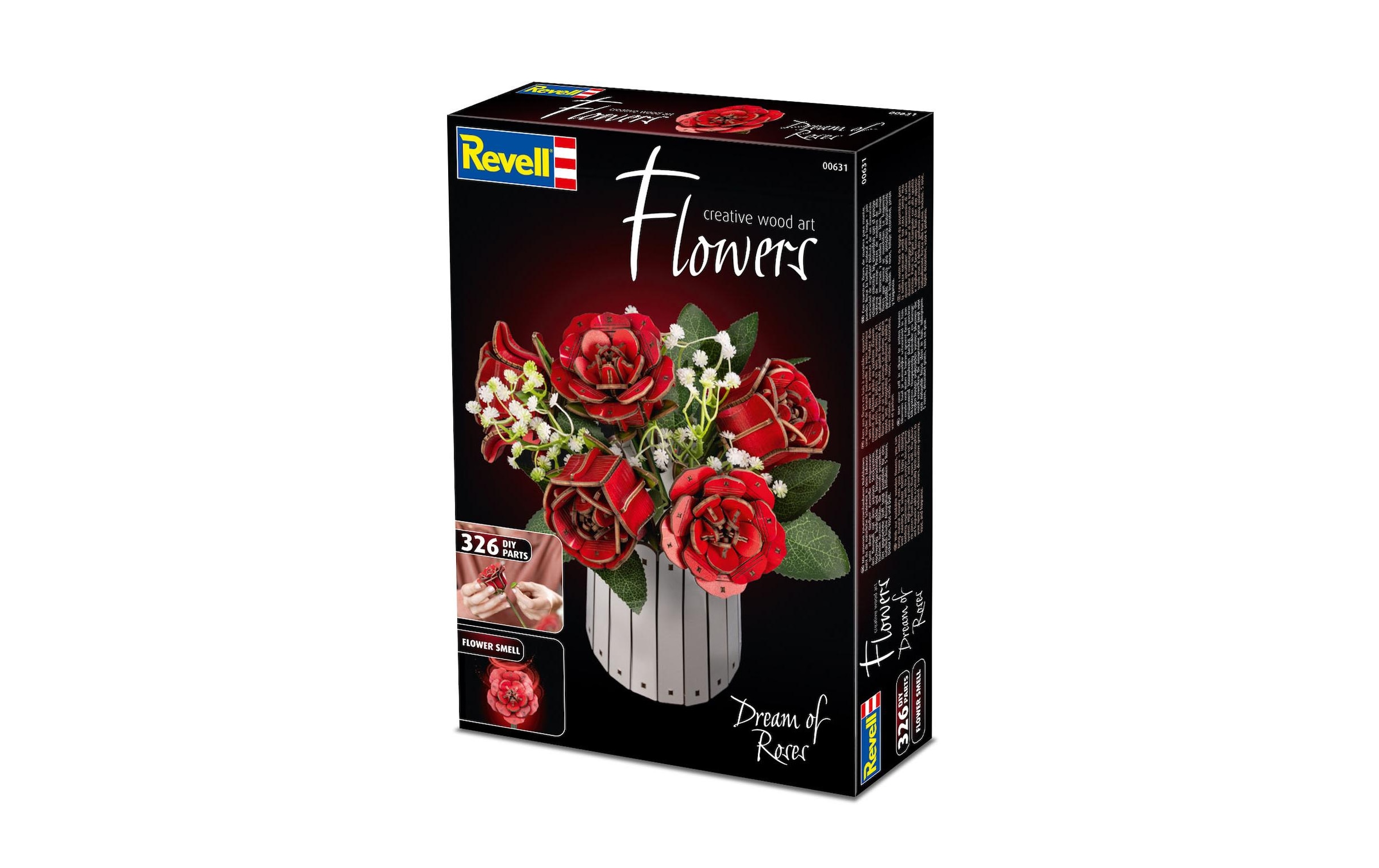 Revell® Modellbausatz »Dream of Roses Holz, Rosen-Bouquet mit Vase und Duft« 295 Stk. tlg.