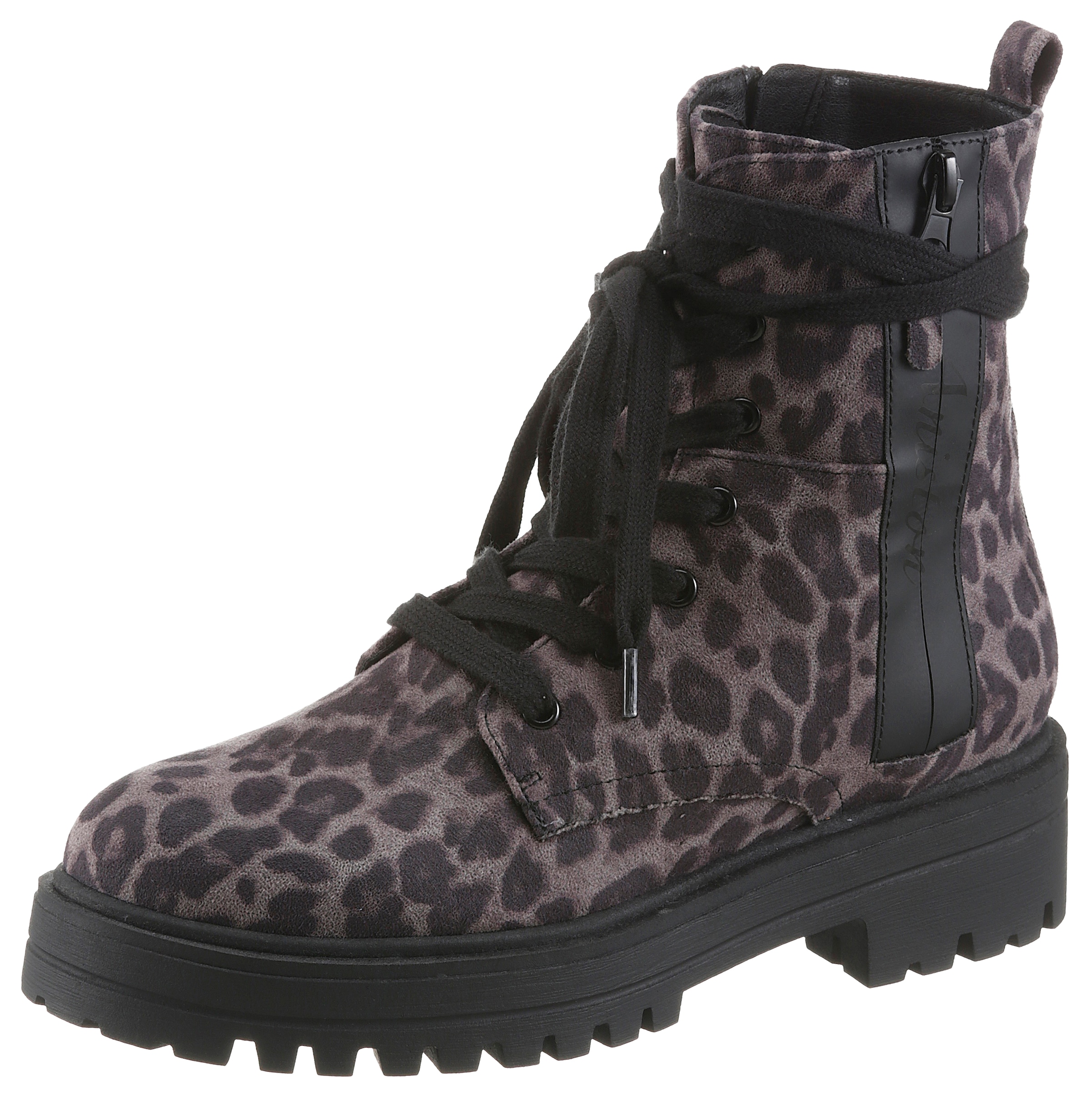 Aniston SHOES Schnürboots  Ankle Boots mit Reissverschluss, im Animal Print - NEUE KOLLEKTION