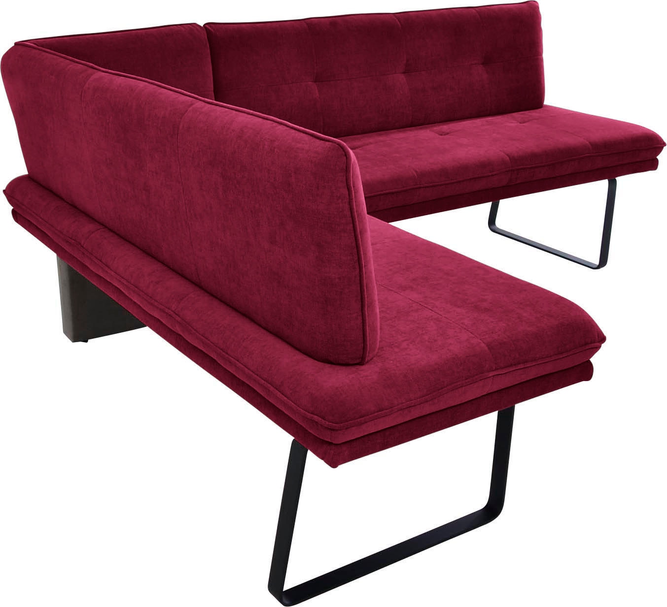 K+W Komfort & Wohnen Banc d'angle 1 cuis tlg. banquette d'angle rembourrée en style coussin pointu, assise et dossier matelassés