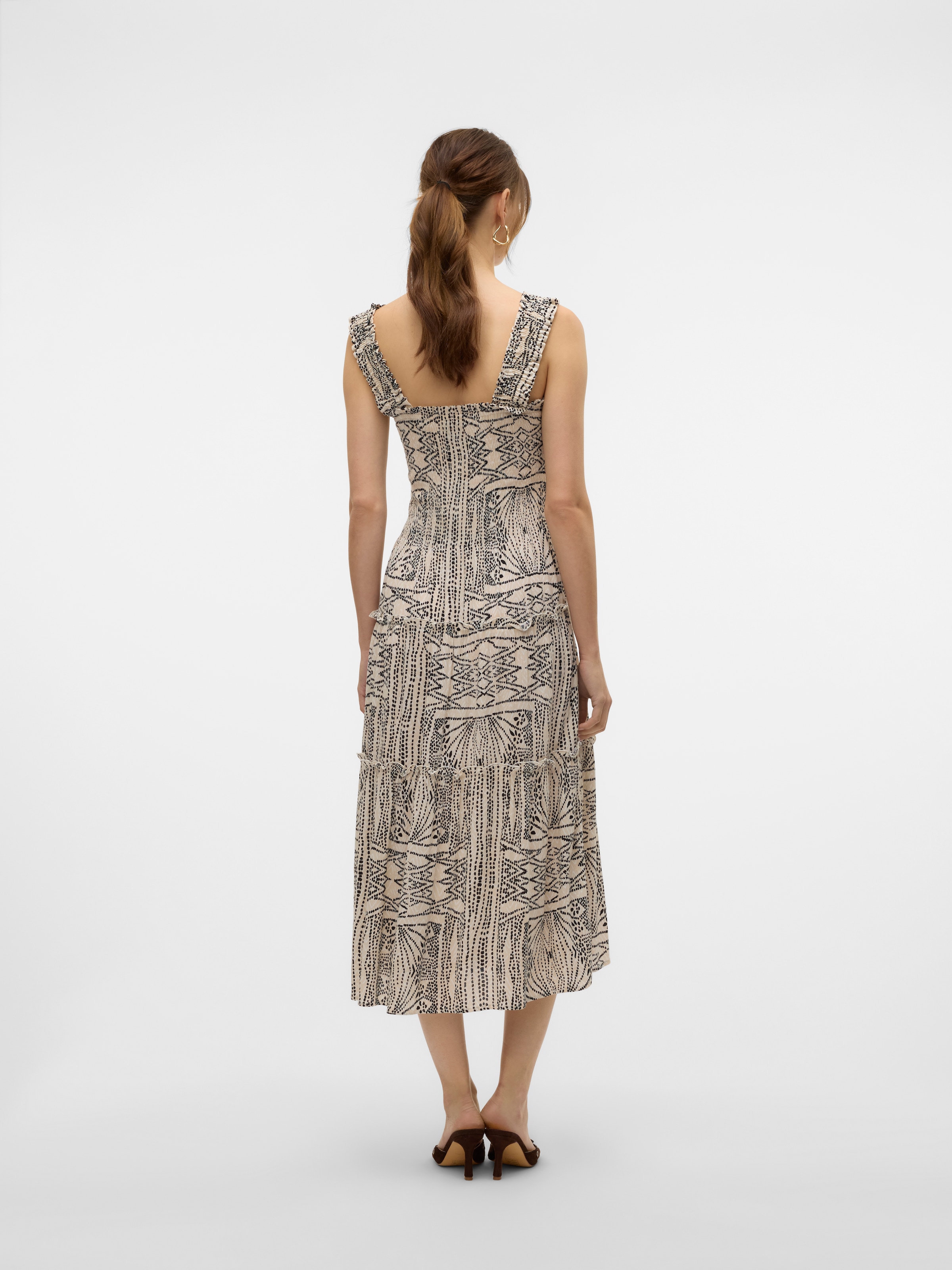 Vero Moda Sommerkleid »VMMENNY SL SMOCK CALF DRESS WVN GA«