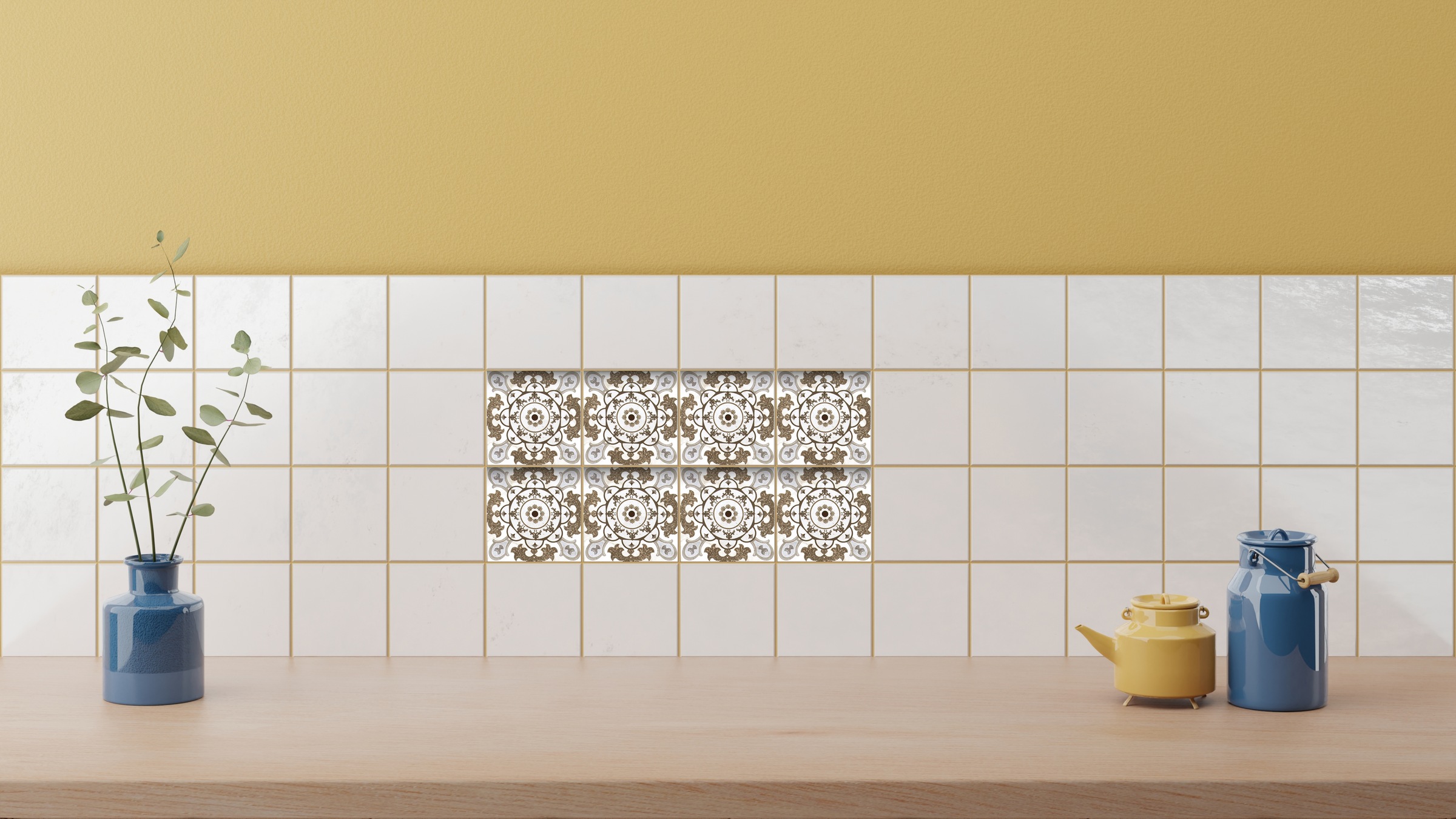 queence Fliesenaufkleber »Mosaik Muster« Stickerfliesen, selbstklebend, Sticker, 12er Set