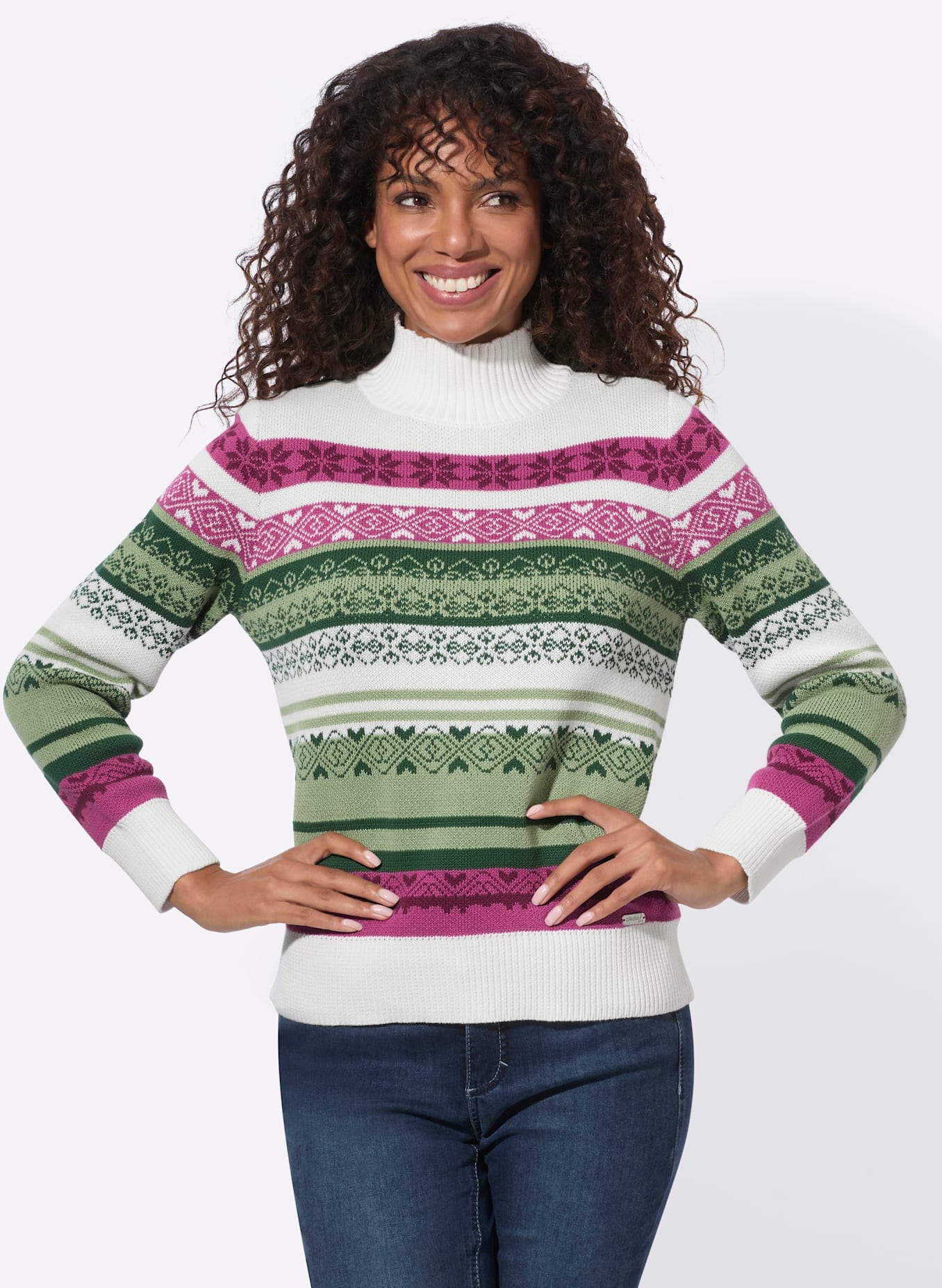 Casual Looks Pull à col montant »Stehkragen-Pullover«