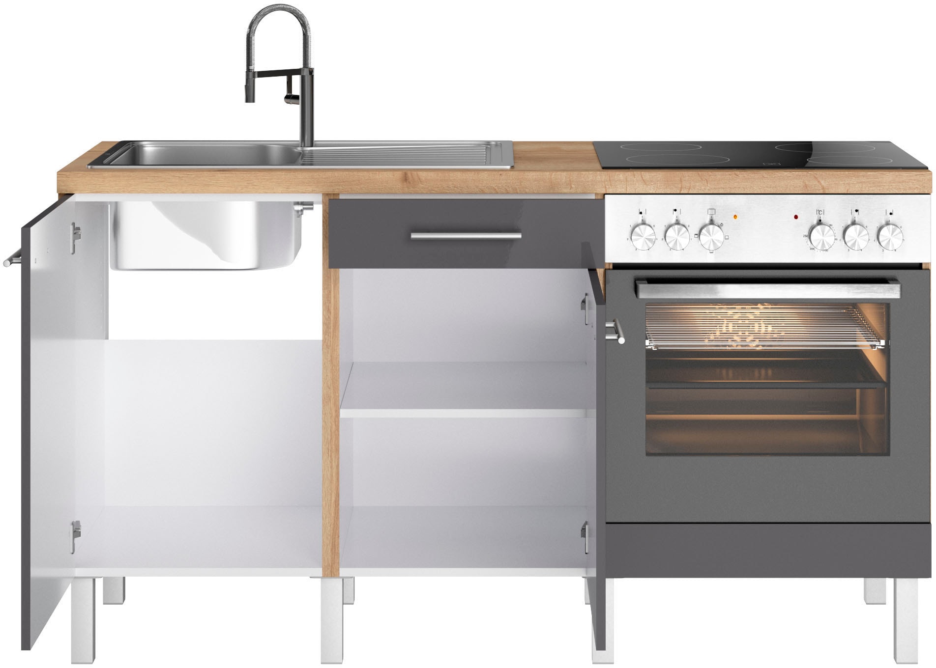 OPTIFIT Cuisine »Lilly« Breite 160 cm, wahlweise mit E-Geräten